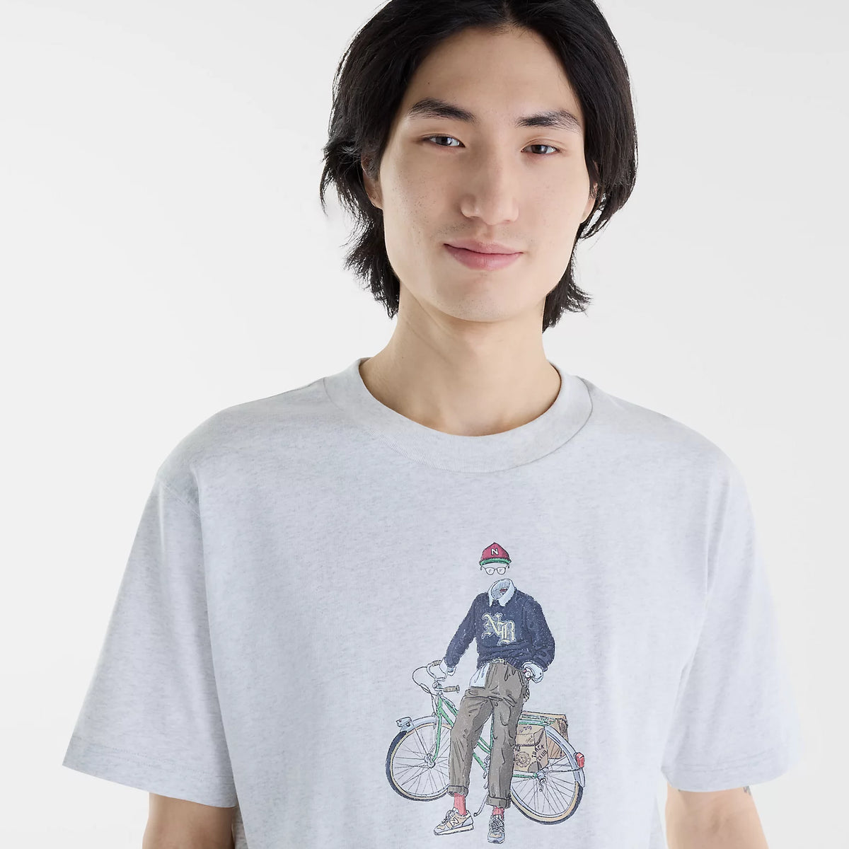 Мъжка тениска New Balance Varsity Bike T-Shirt - MT62M4ZXAHH отпред