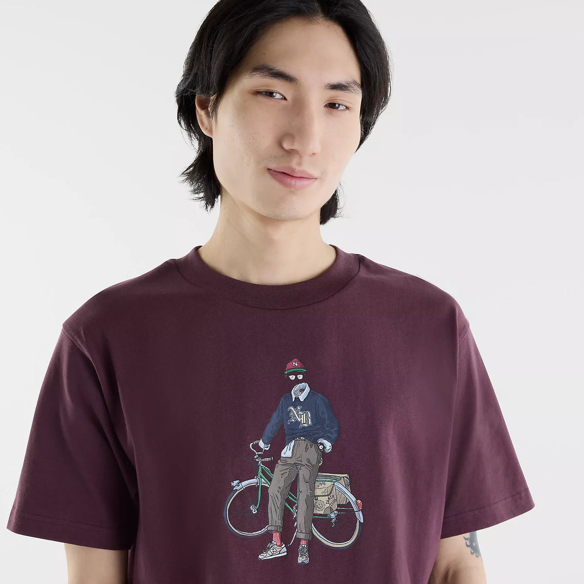 Мъжка тениска New Balance Varsity Bike T-Shirt - MT62M4ZXYLR отпред