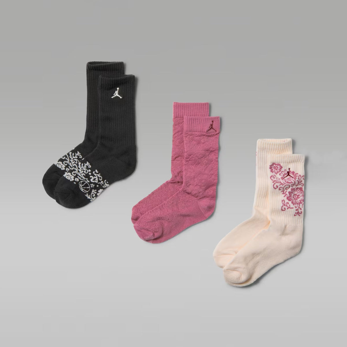 Чорапи Jordan Floral Lace Crew Socks (3 Pairs) - GJ0875-W9R
