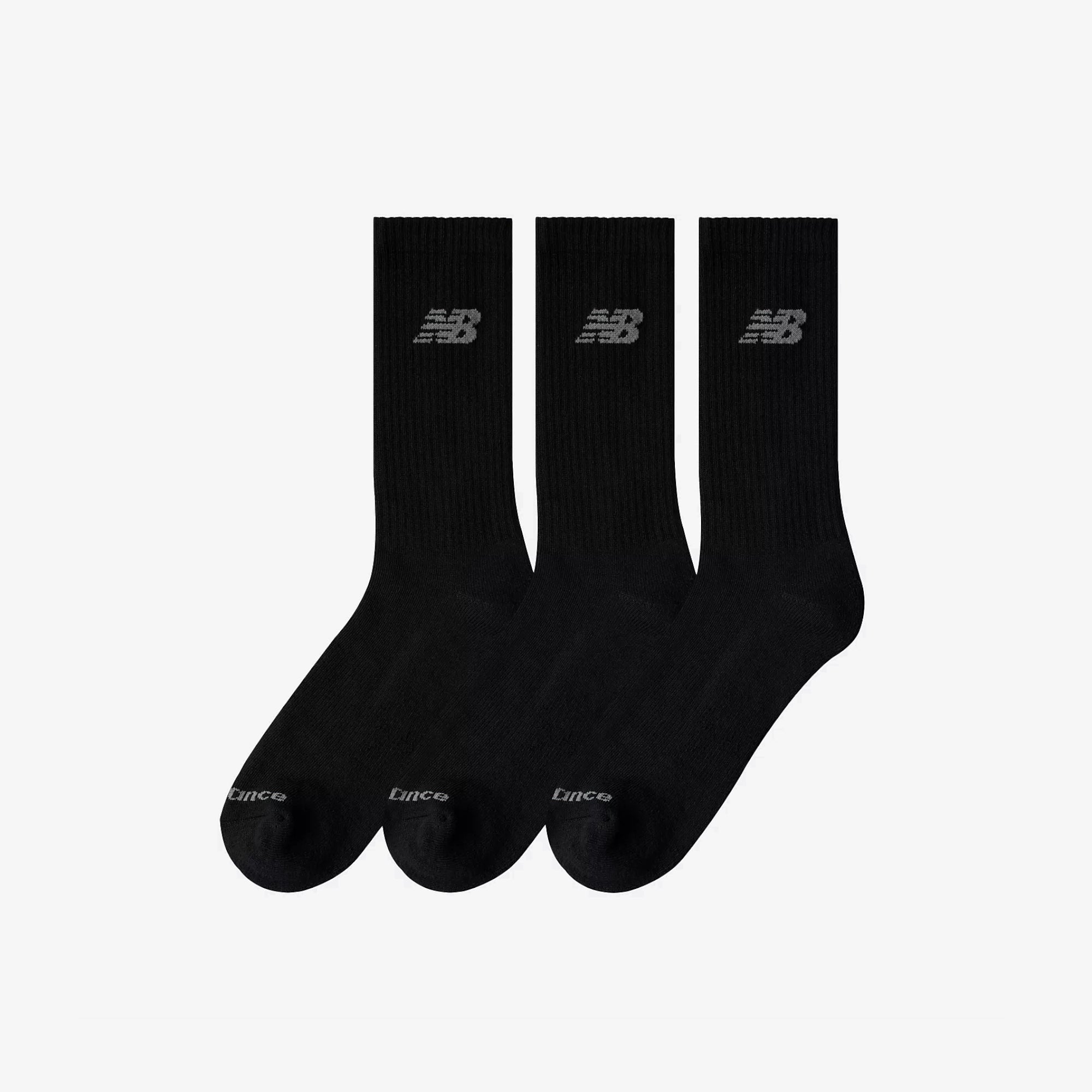 Чорапи New Balance Performance Basic Crew Socks (3 Pairs) - LAS51423BK отстрани