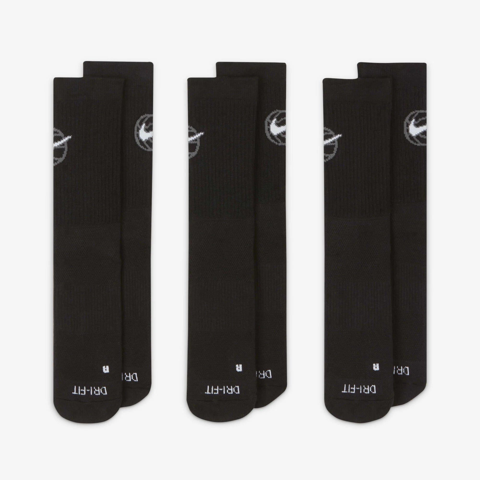 Чорапи Nike Everyday Crew Basketball Socks (3 Pairs) DA2123-010 отгоре