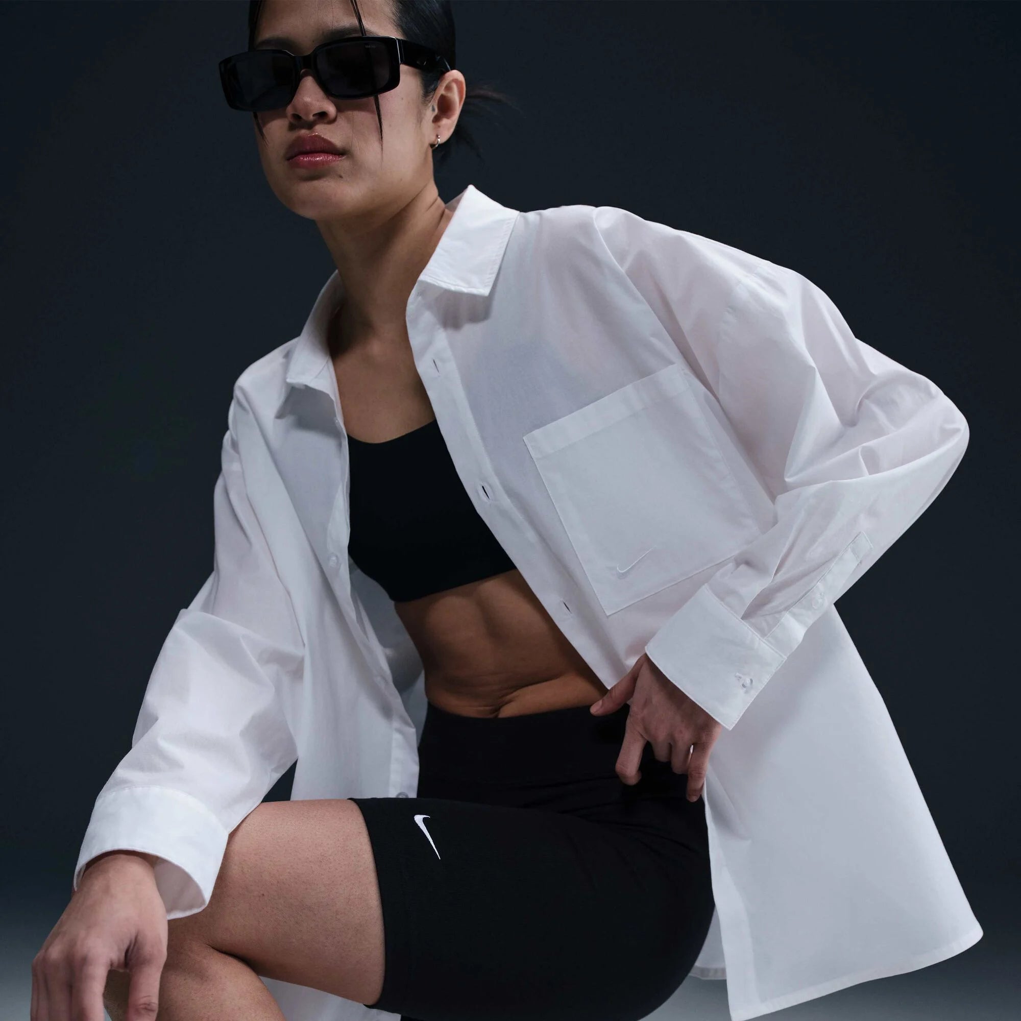 Дамска риза Nike Chill Poplin Loose Top - Airhouse