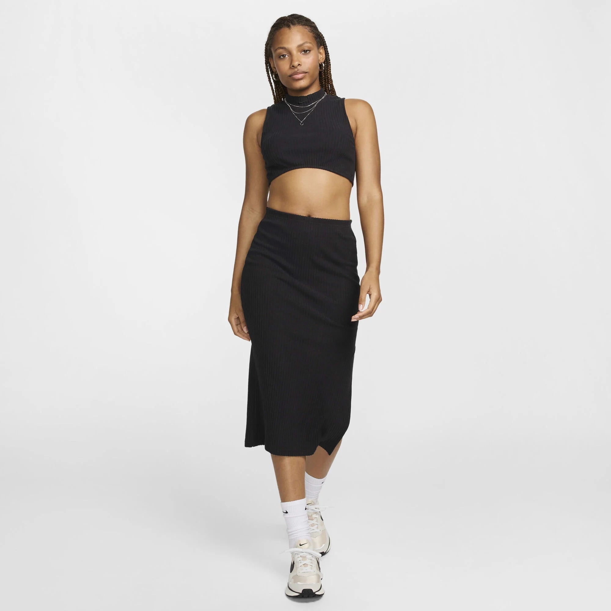 Дамски потник Nike Chill Rib Cropped Tank Top - Airhouse