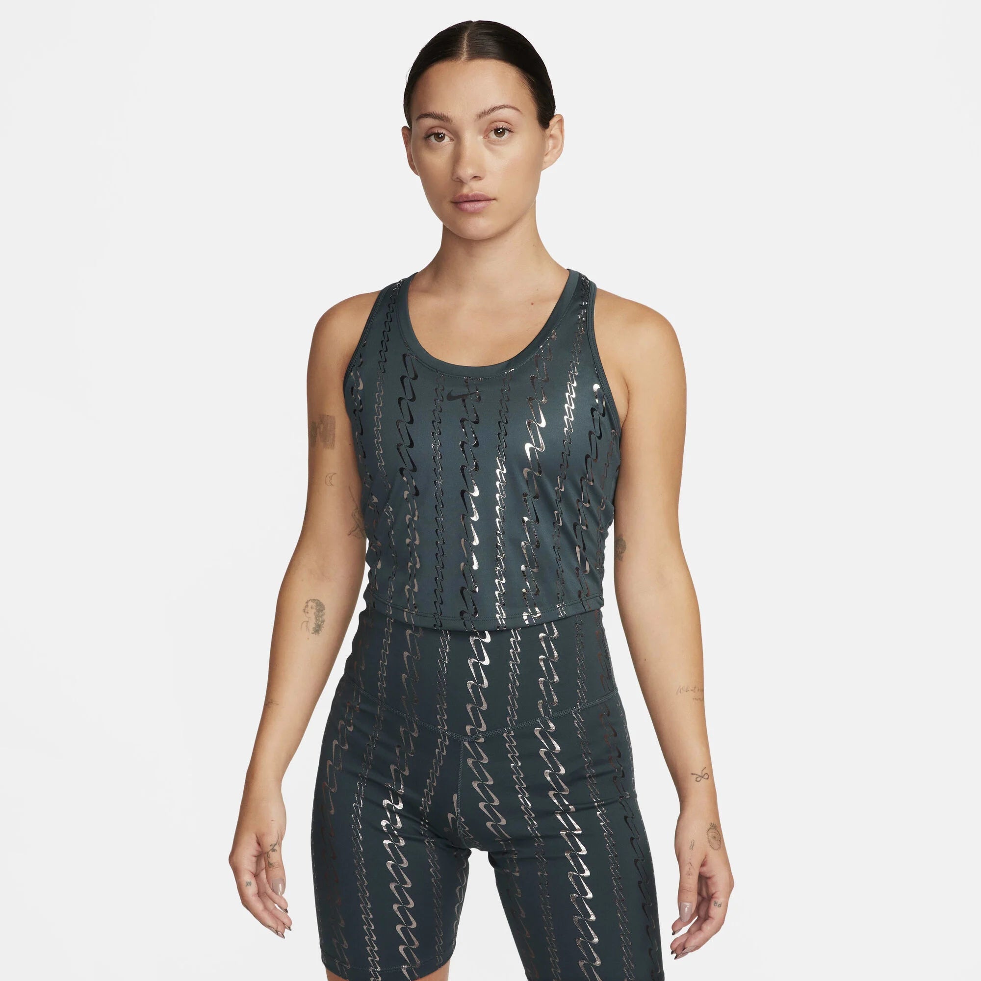 Дамски потник Nike Dri-FIT One Cropped Printed Tank Top - FB5591-328