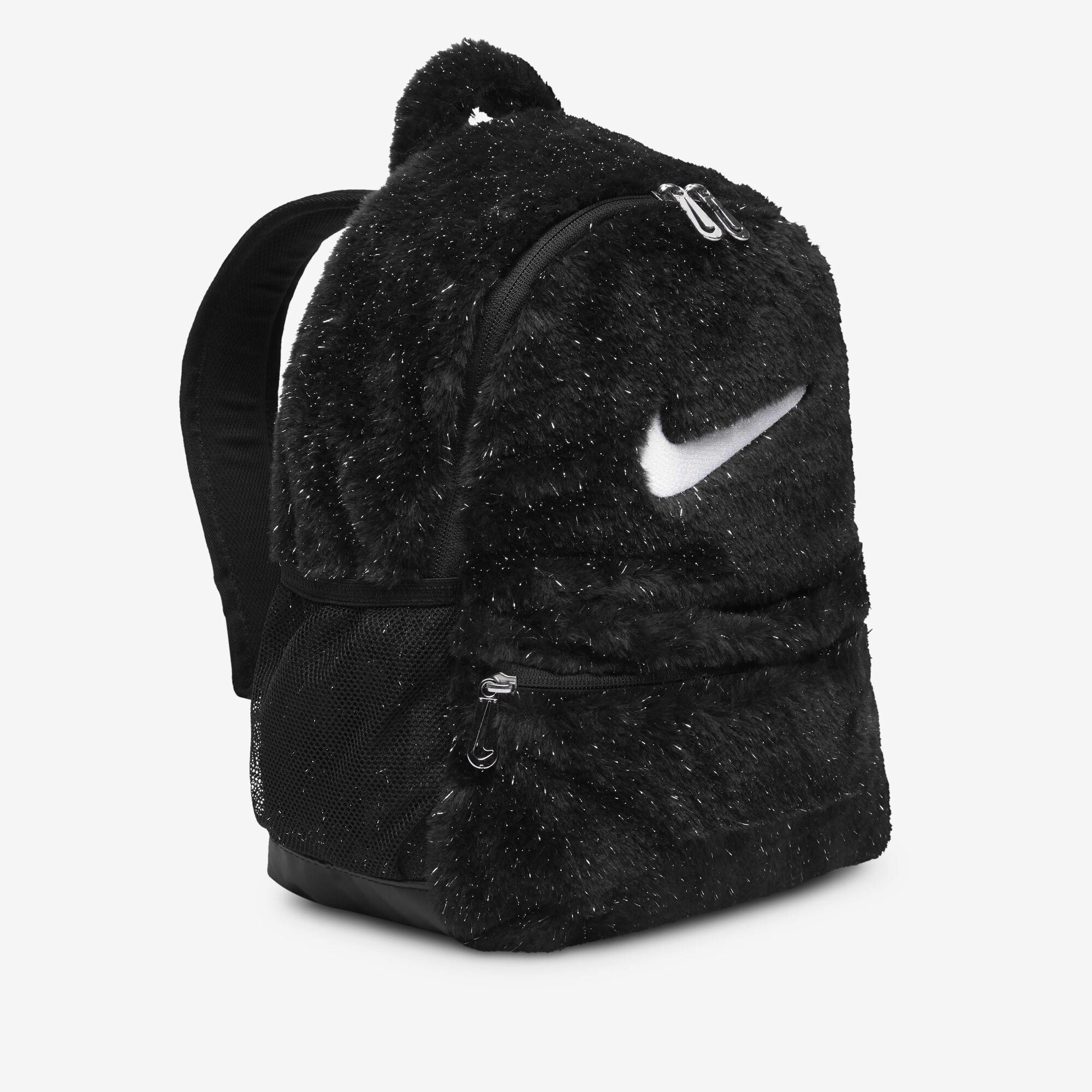 Детска раница Nike Faux Fur Backpack - FZ1330-010 отстрани