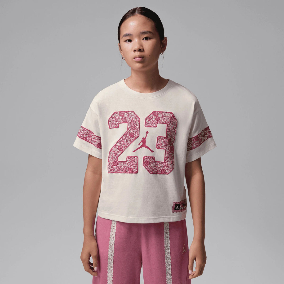 Детска тениска Jordan Floral Lace T-Shirt - 45G053-W9R