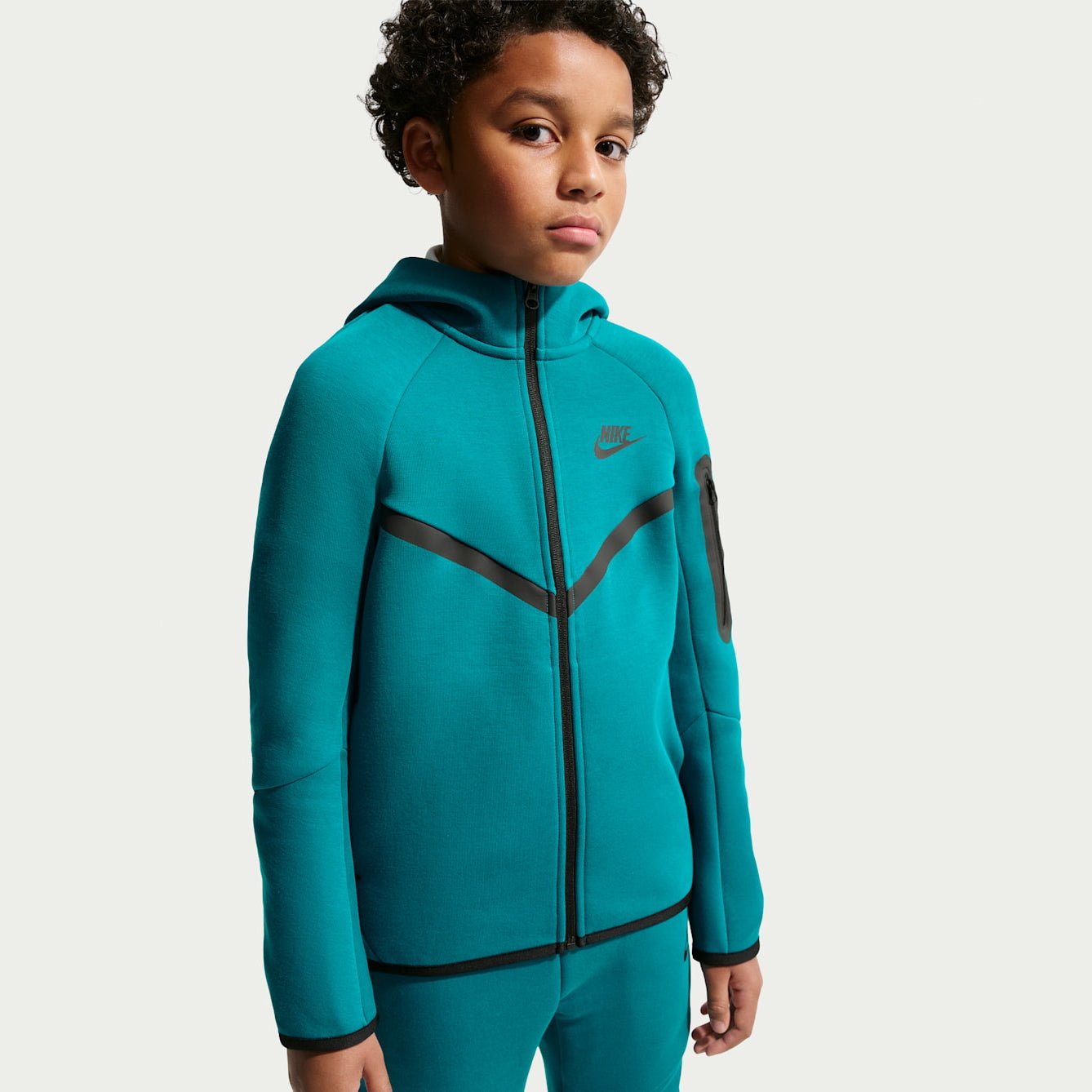Детско худи Nike Sportswear Tech Fleece Full-Zip Hoodie - HV5867-372 момче отпред