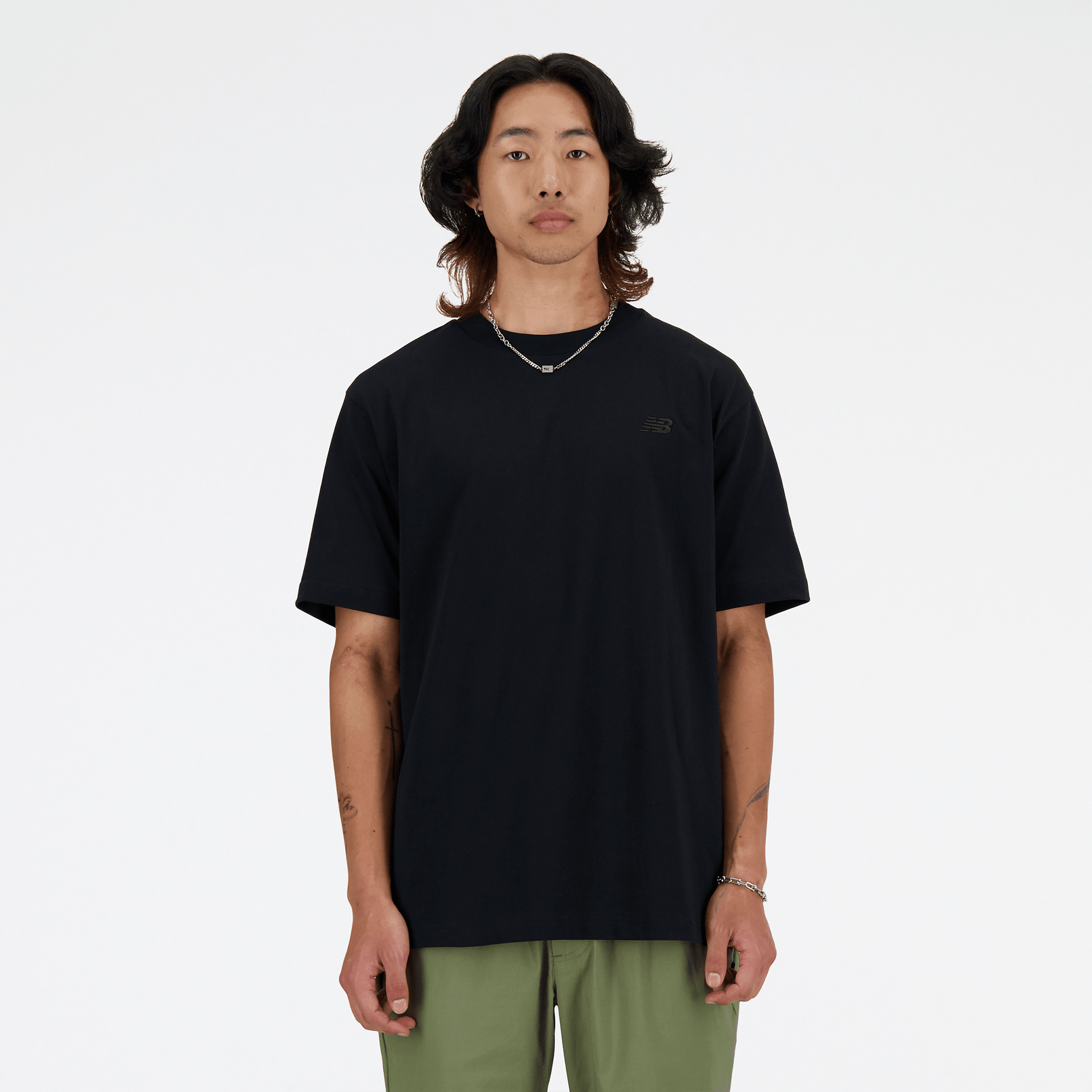 Мъжка тениска New Balance Athletics Cotton T-Shirt - MT41533BK