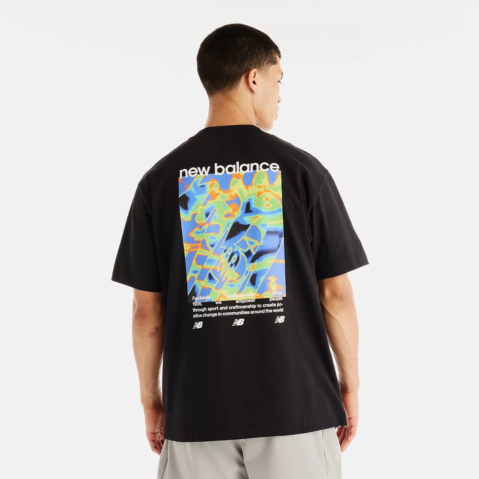 Мъжка тениска New Balance Heat Map Forward Thinker T-Shirt - MT62O0CVBK отзад