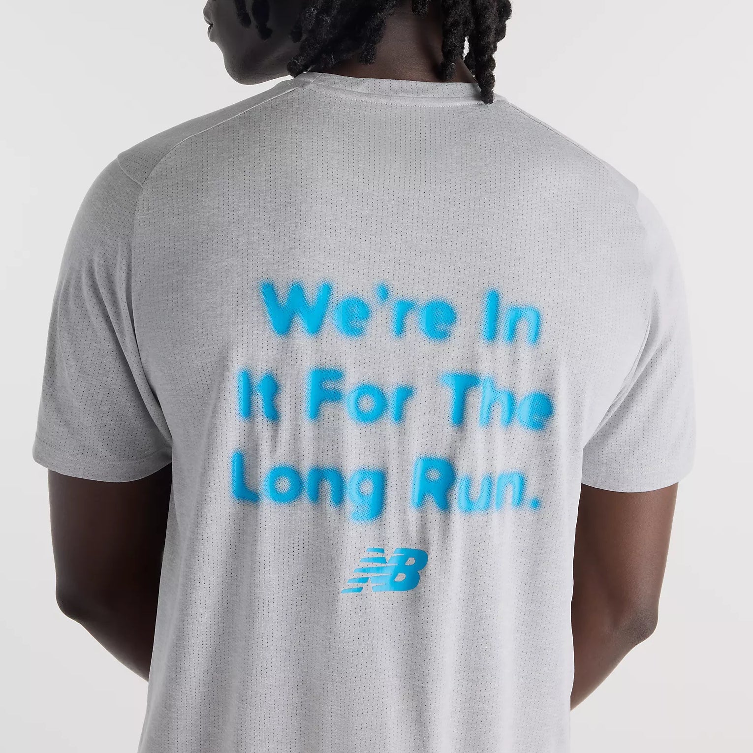 Мъжка тениска New Balance RC Essential Graphic T-Shirt - MT62Z9ZRAG детайл отзад
