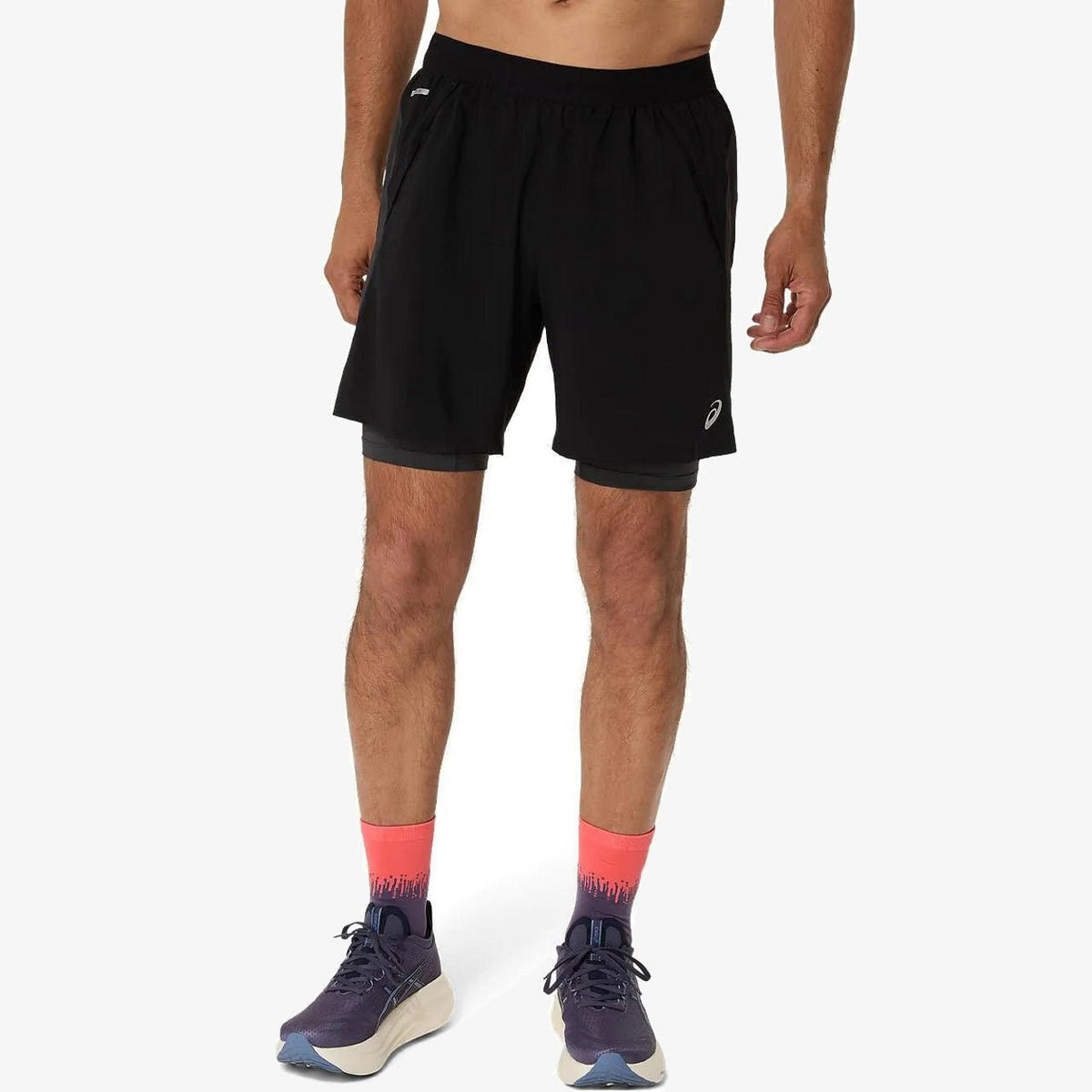 Мъжки къс панталон Asics Road 2n1 7in Shorts - 2011D246-001