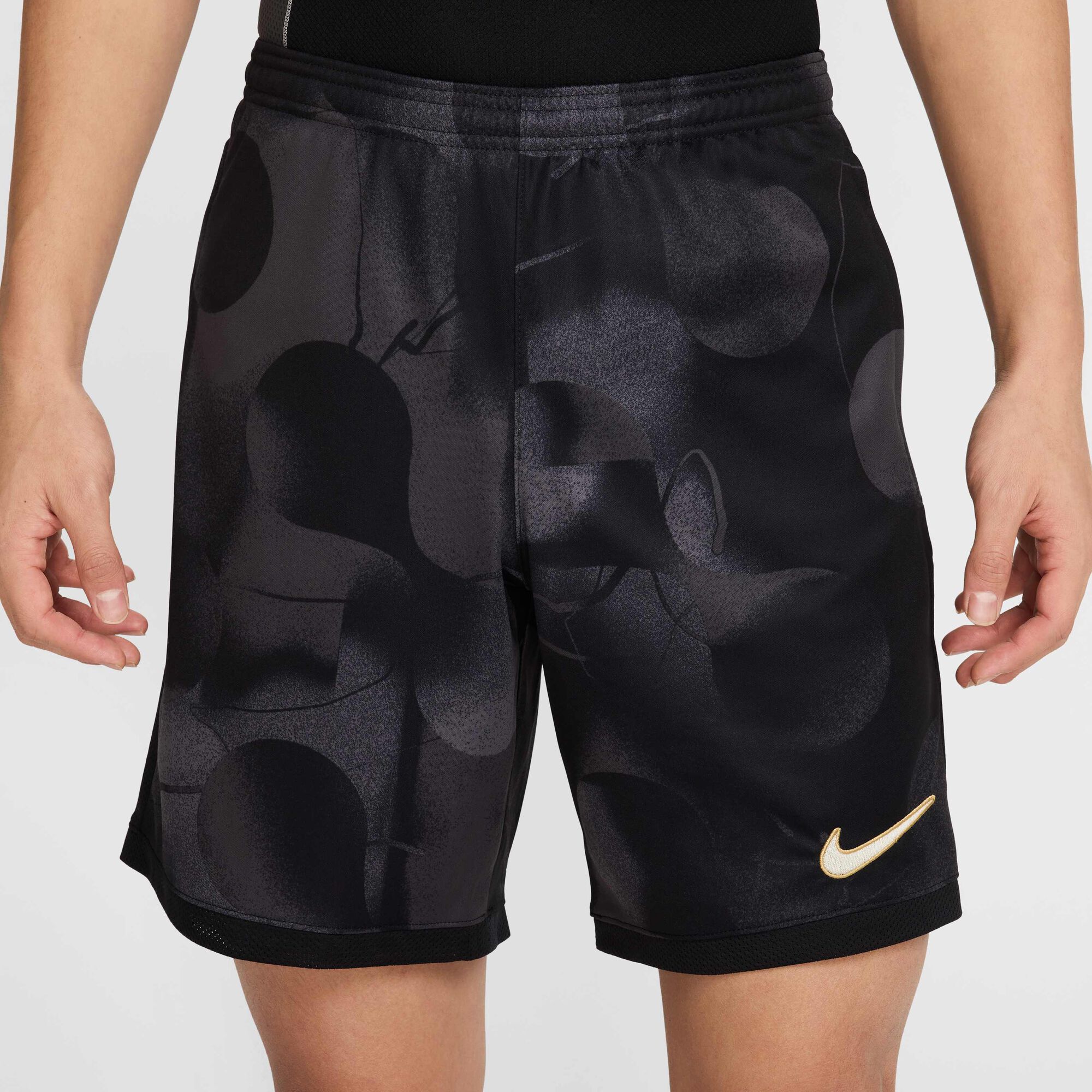 Мъжки къс панталон Nike Academy+ Dri-FIT Football Shorts - HJ4241-010 детайл отпред