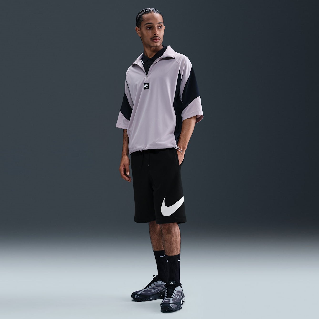Мъжки къс панталон Nike Club Fleece Shorts - FN3906-010 модел отпред