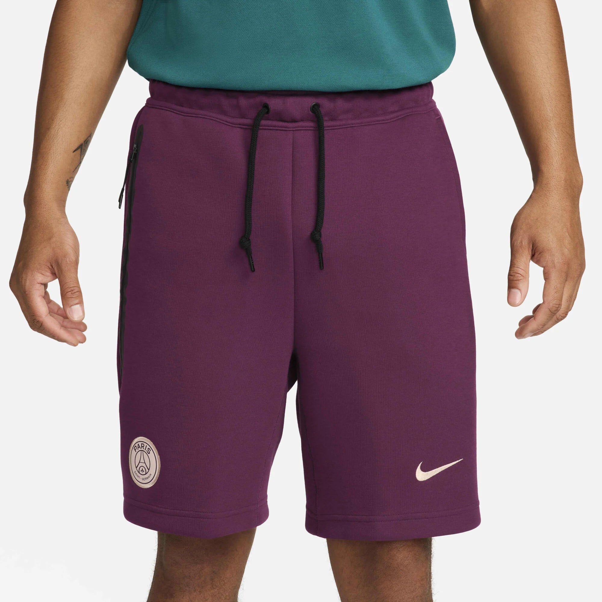 Мъжки къс панталон Nike PSG Tech Fleece Shorts - FN8481-610 отпред
