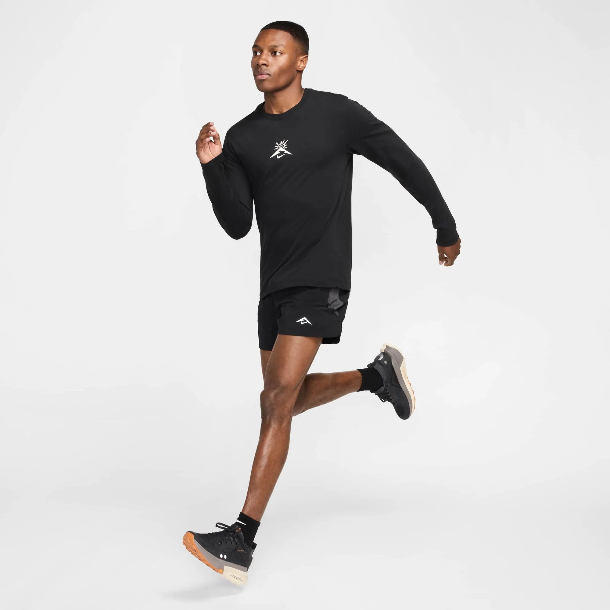 Мъжки къс панталон Nike Trail Dri-FIT Brief-Lined Running Shorts - HJ3574-010 модел отпред