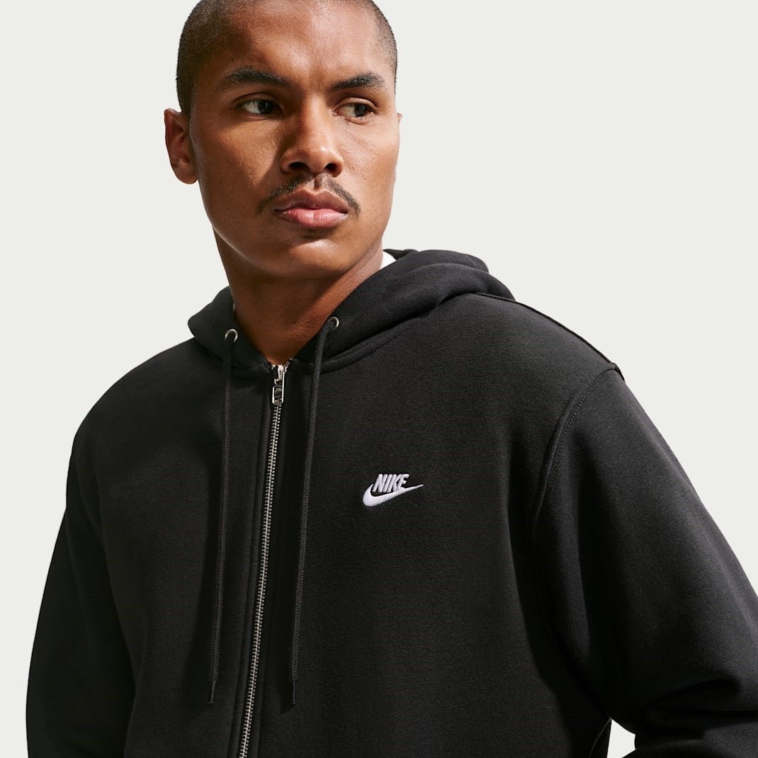 Мъжко худи Nike Club Full-Zip Fleece Hoodie - FN3861-010 детайл