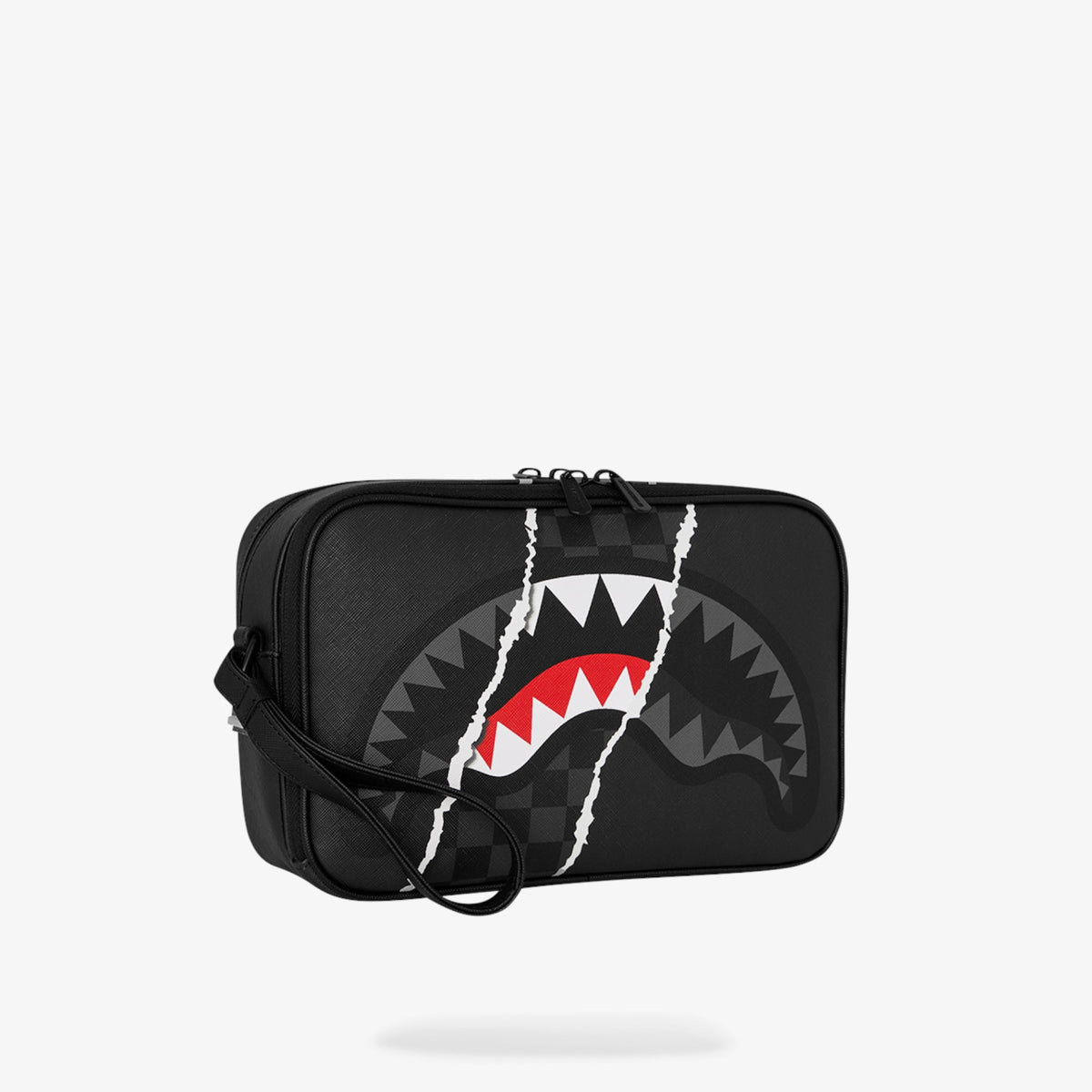 Унисекс чанта Sprayground Center Rip Revealing Gray Check Toiletry Brick - 910B9351NSZ отстрани