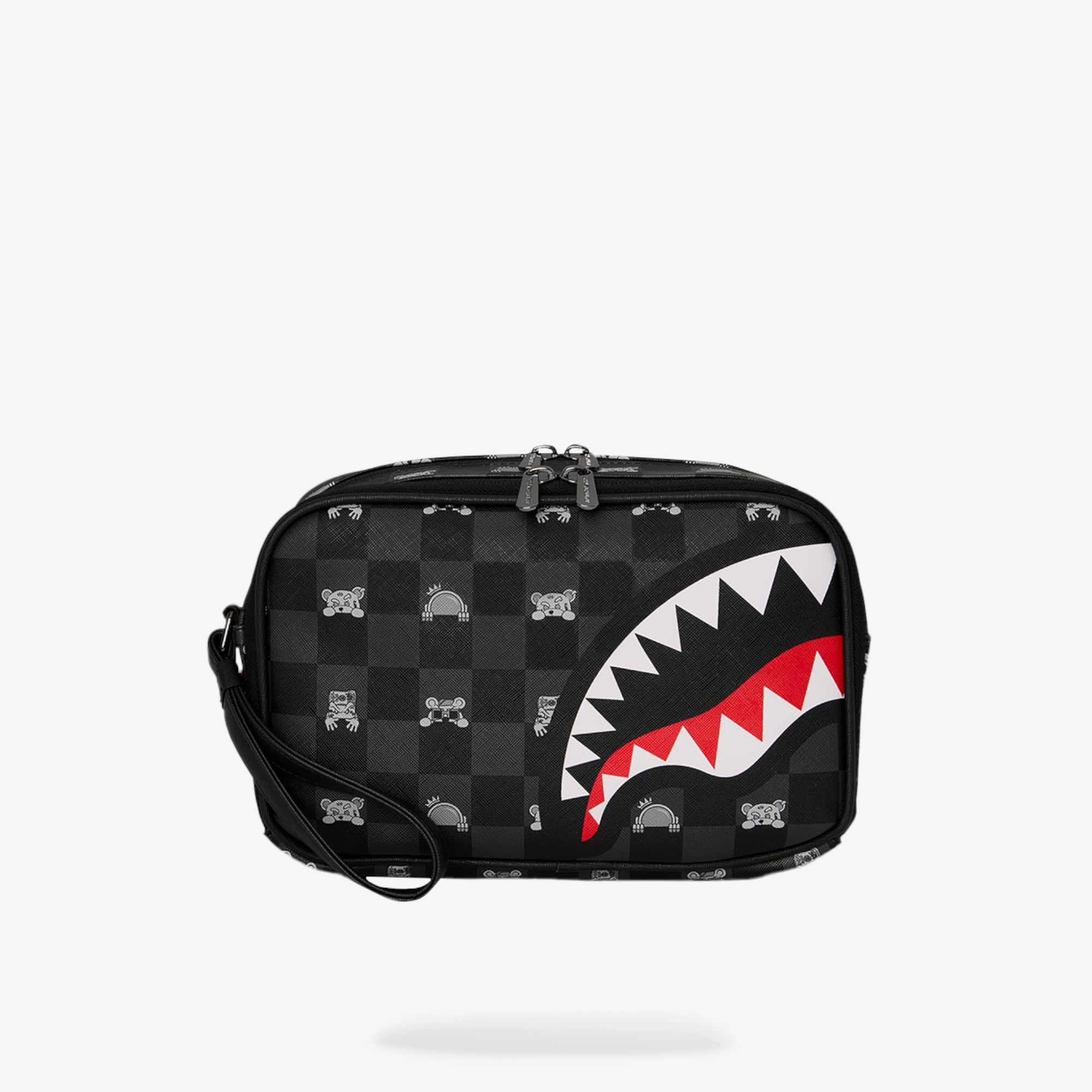 Унисекс чанта Sprayground Gray Peeking Character Check Toiletry Brick - 910B8914NSZ