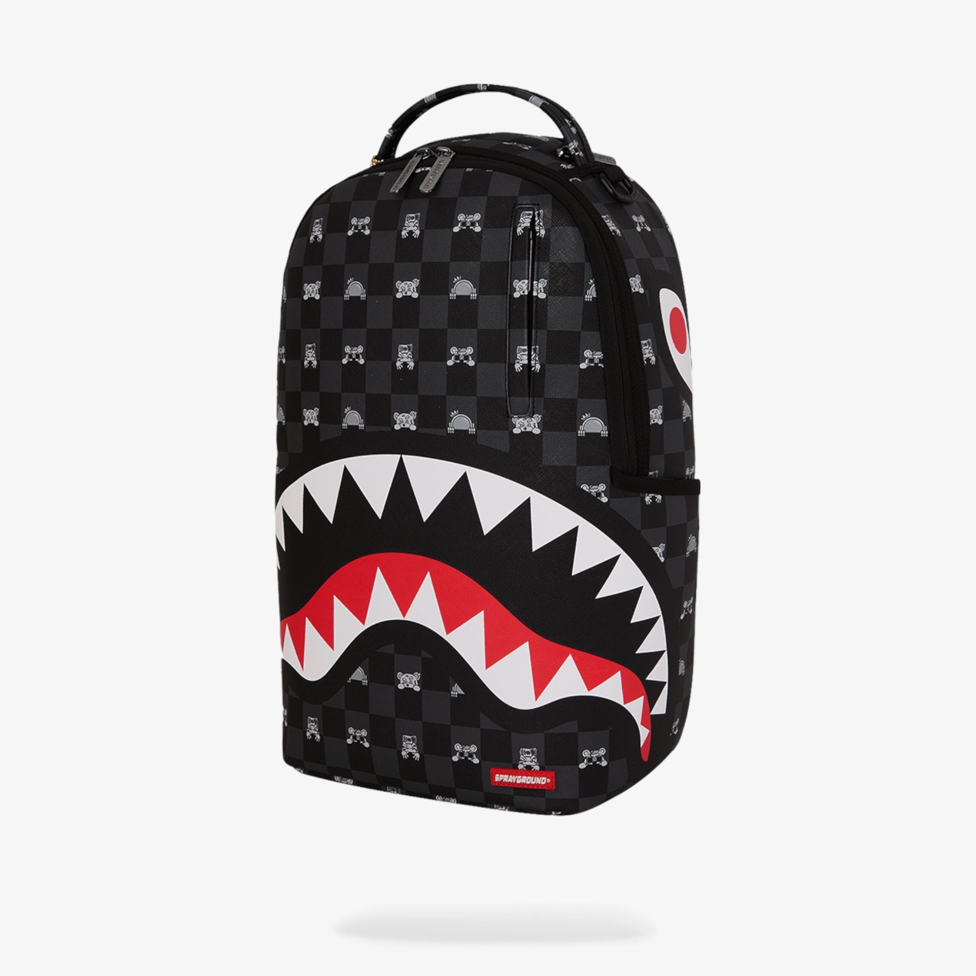 Унисекс раница Sprayground Gray Peeking Character Check DLXSV Backpack - 910B8872NSZ отдясно