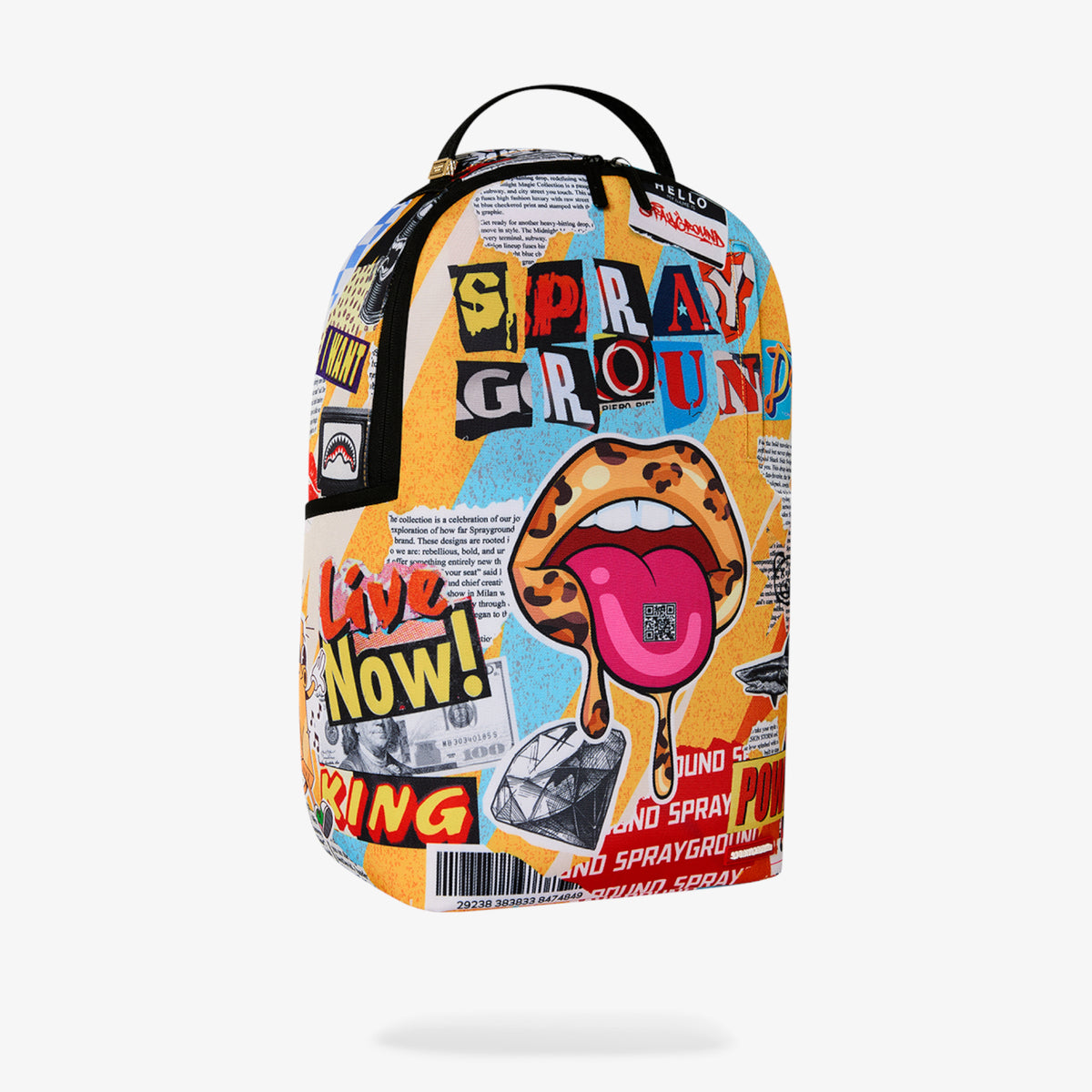 Унисекс раница Sprayground Lips Magazine Collage Backpack - 910B8674NSZ отляво