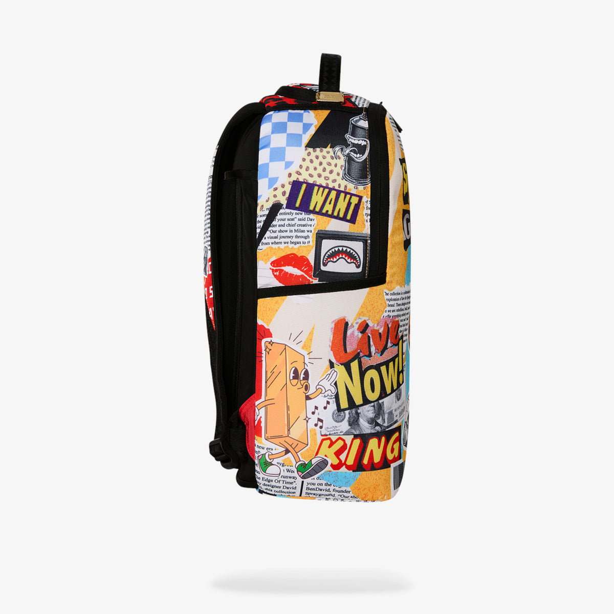 Унисекс раница Sprayground Lips Magazine Collage Backpack - 910B8674NSZ отстрани