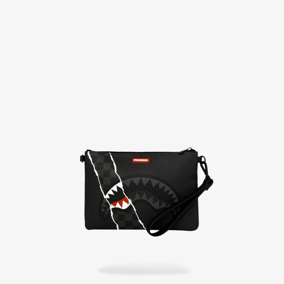 Унисекс клъч Sprayground Center Rip Revealing Gray Check Crossover Clutch - 910B9350NSZ отпред