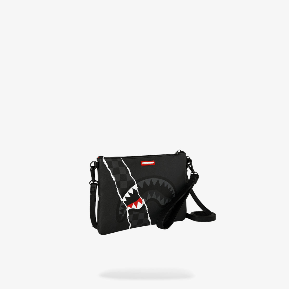 Унисекс клъч Sprayground Center Rip Revealing Gray Check Crossover Clutch - 910B9350NSZ отстрани