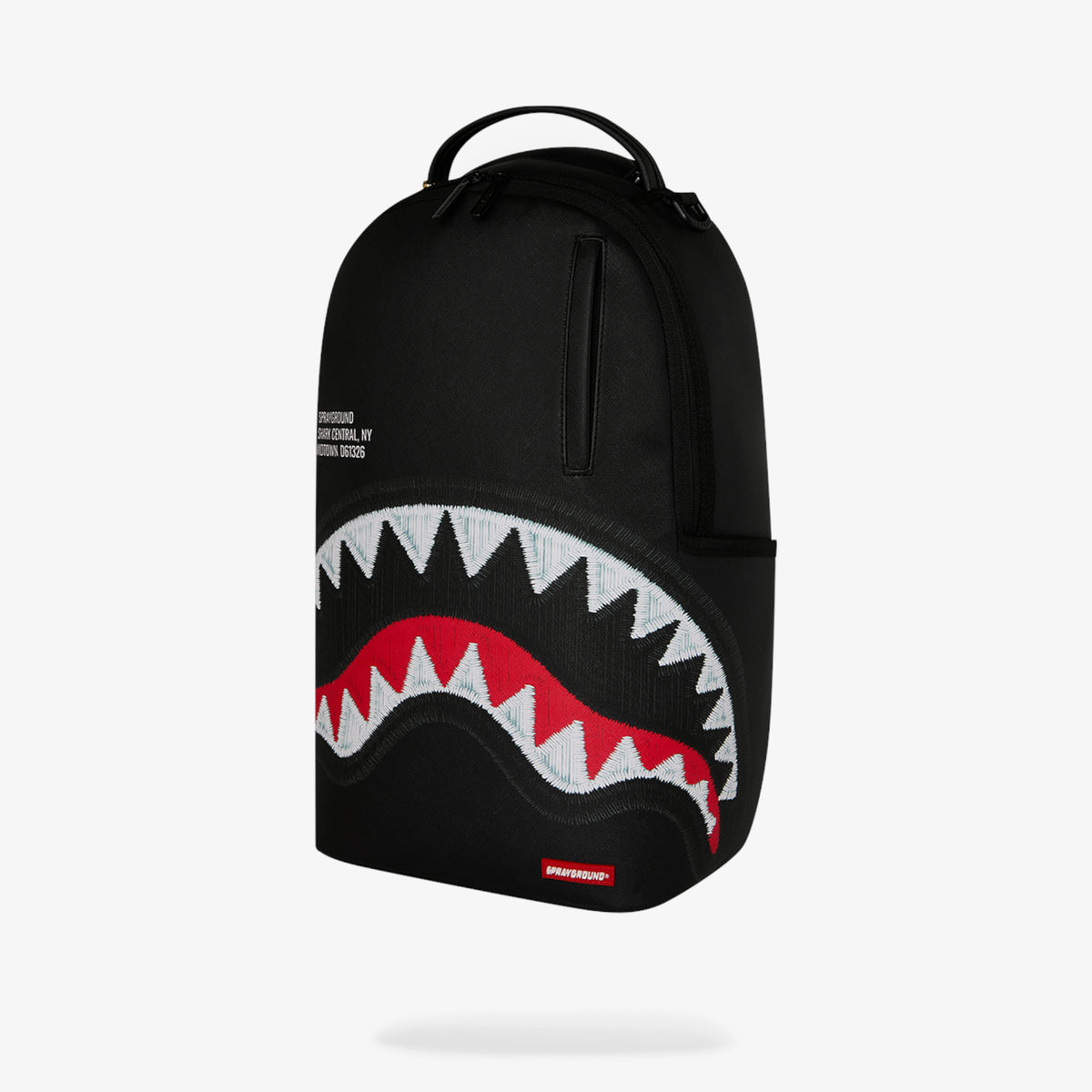 Унисекс раница Sprayground Shark Central Black Embroidered Shark Backpack - 910B9629NSZ отдясно