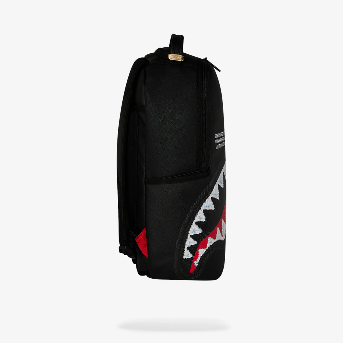 Унисекс раница Sprayground Shark Central Black Embroidered Shark Backpack - 910B9629NSZ отстрани