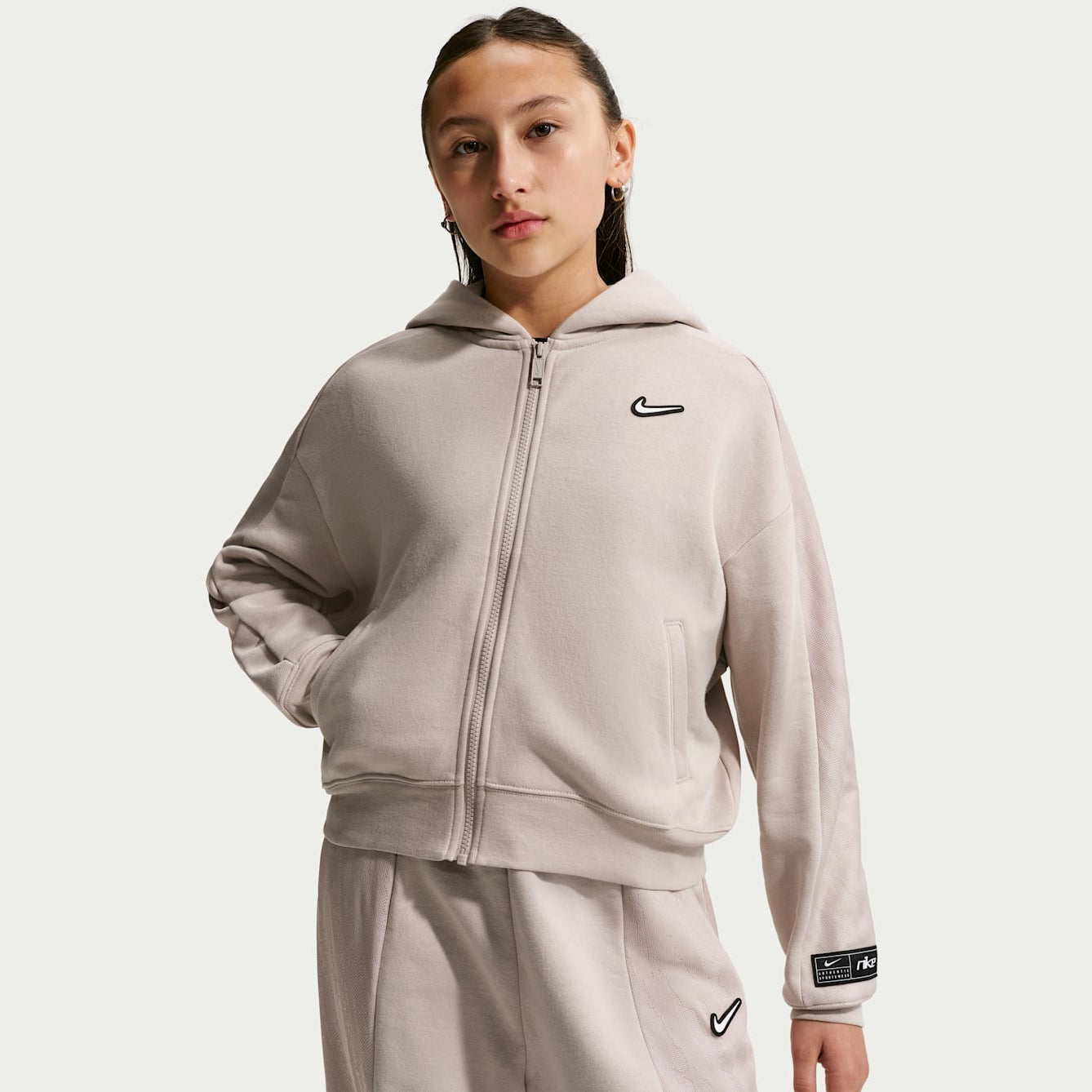 Детско худи Nike Sportswear Club Fleece Dance Long-Sleeve Top - IM5607-211