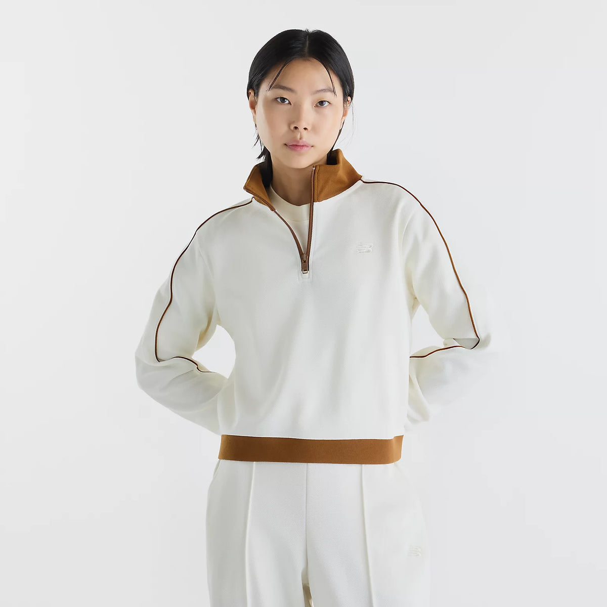 Дамска Риза New Balance Sport Legacy Pique 1/4 Zip Shirt - WT62T5OMAGA