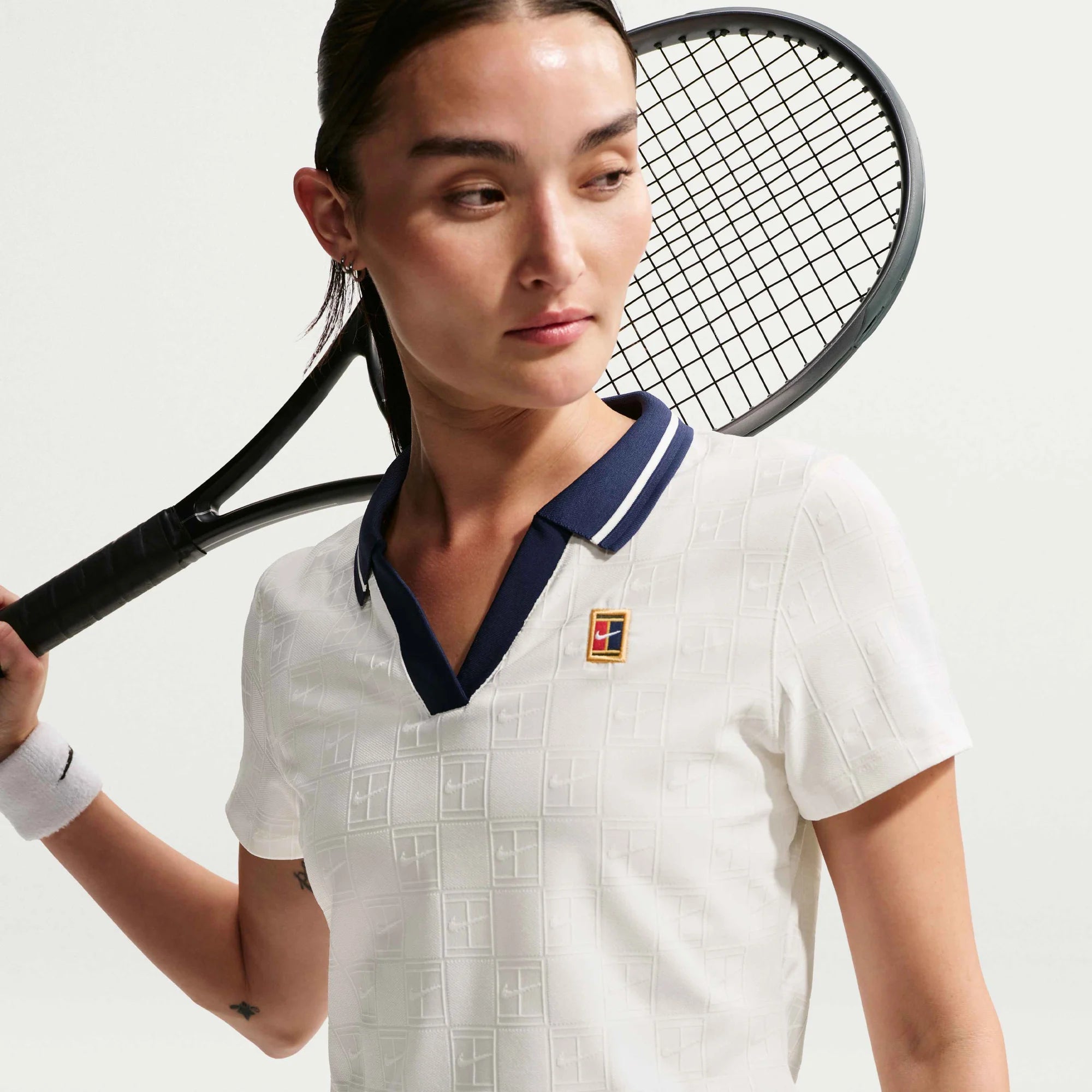 Дамска тениска Nike Court Collection Dri-FIT Cropped Tennis Polo - IB0772-133 отпред