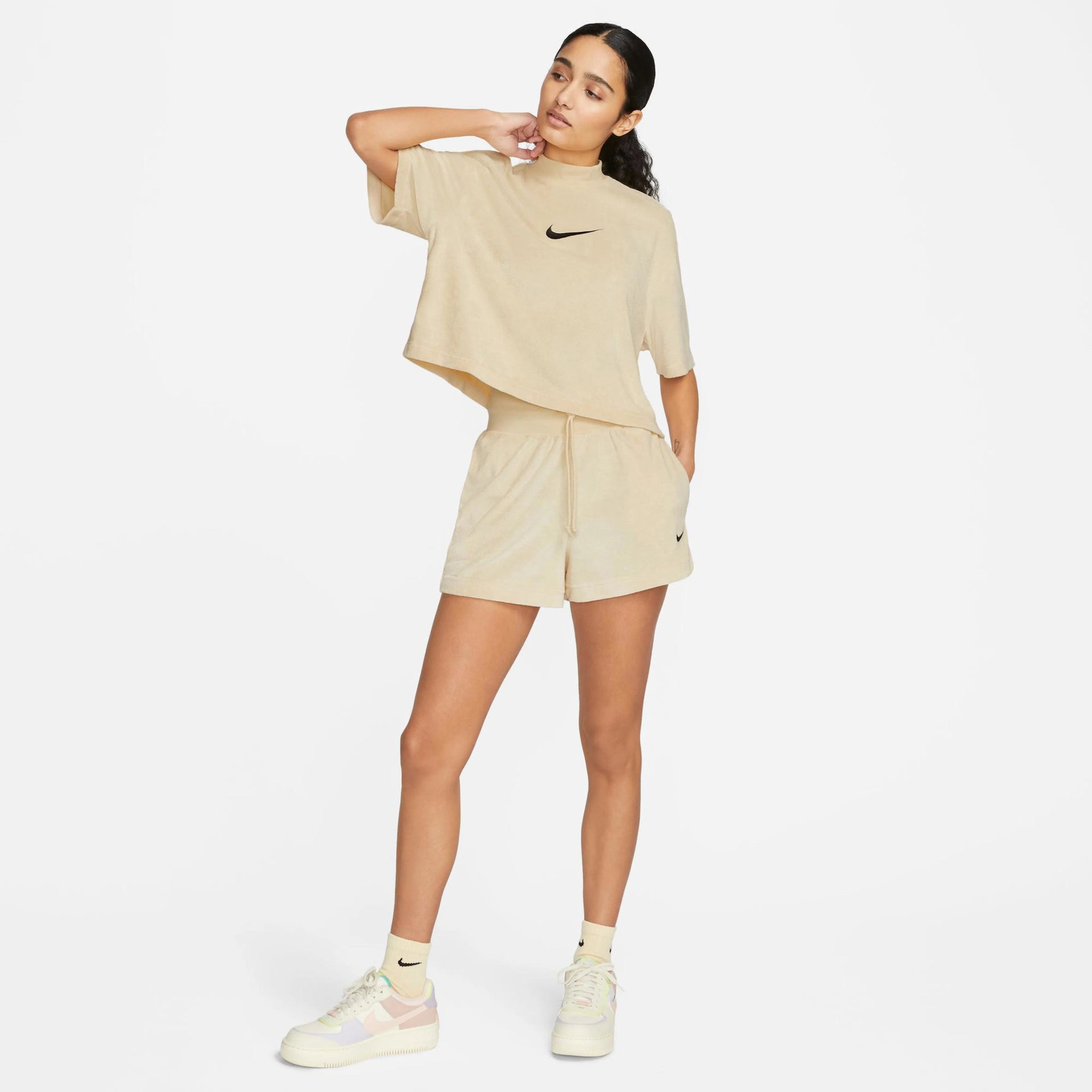 Дамска тениска Nike NSW Mock Neck Terry Top - Airhouse