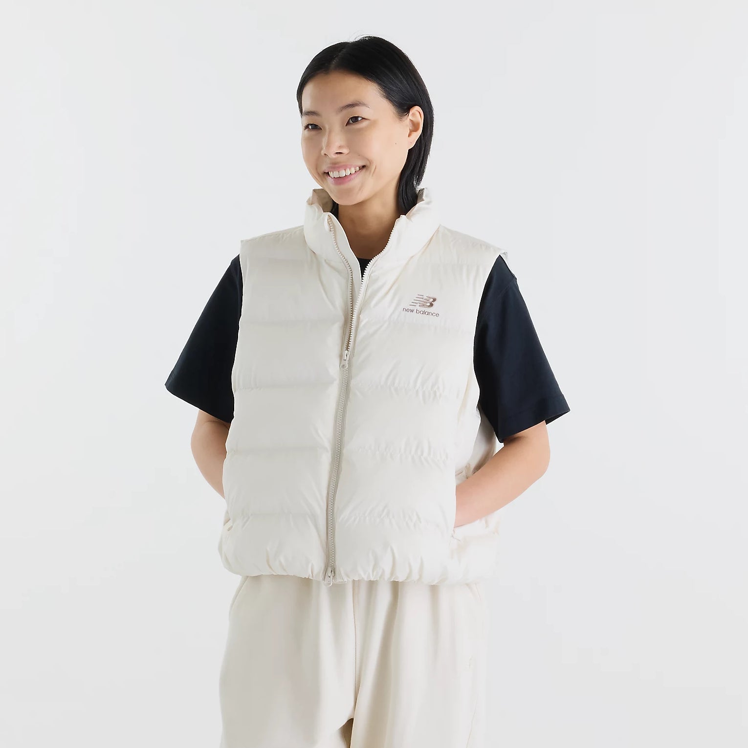 Дамски елек New Balance Boston Puffer Vest - WJ62O4EXLIN