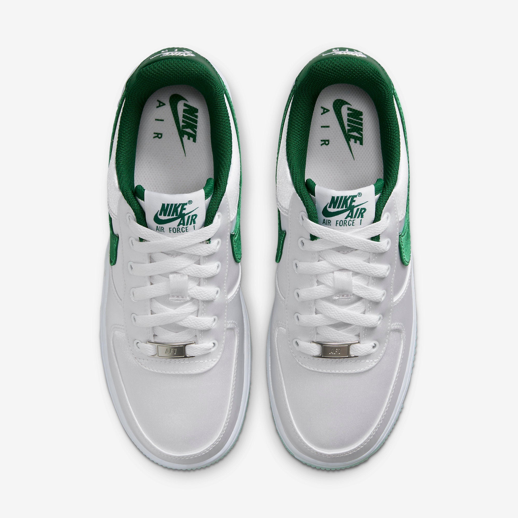 Дамски кецове Nike Air Force 1 Low Satin - DX6541-101 отгоре