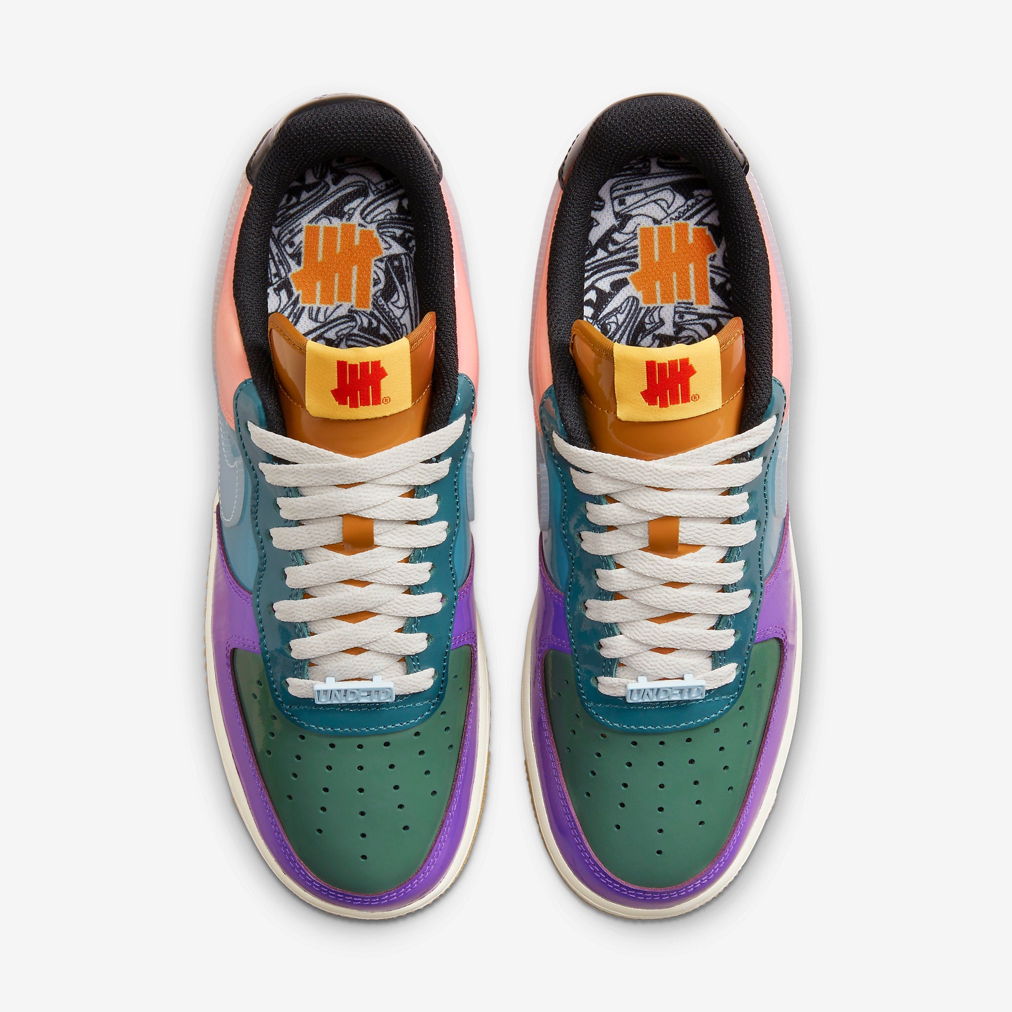 Дамски кецове Nike x UNDEFEATED Air Force 1 Low - DV5255-500 отгоре
