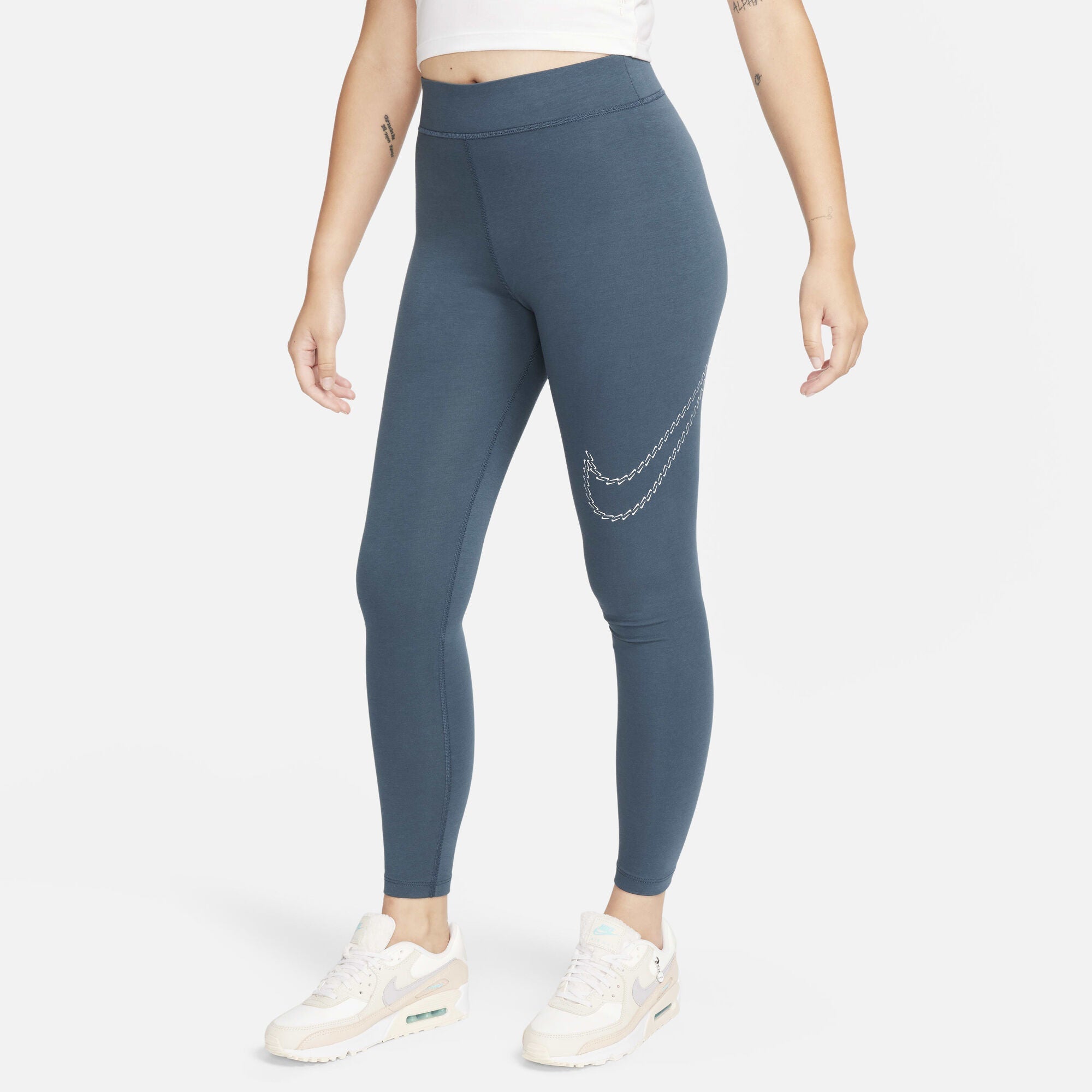 Дамски клин Nike Sportswear Premium Essential High-Waisted Shine Leggings - FB8766-328