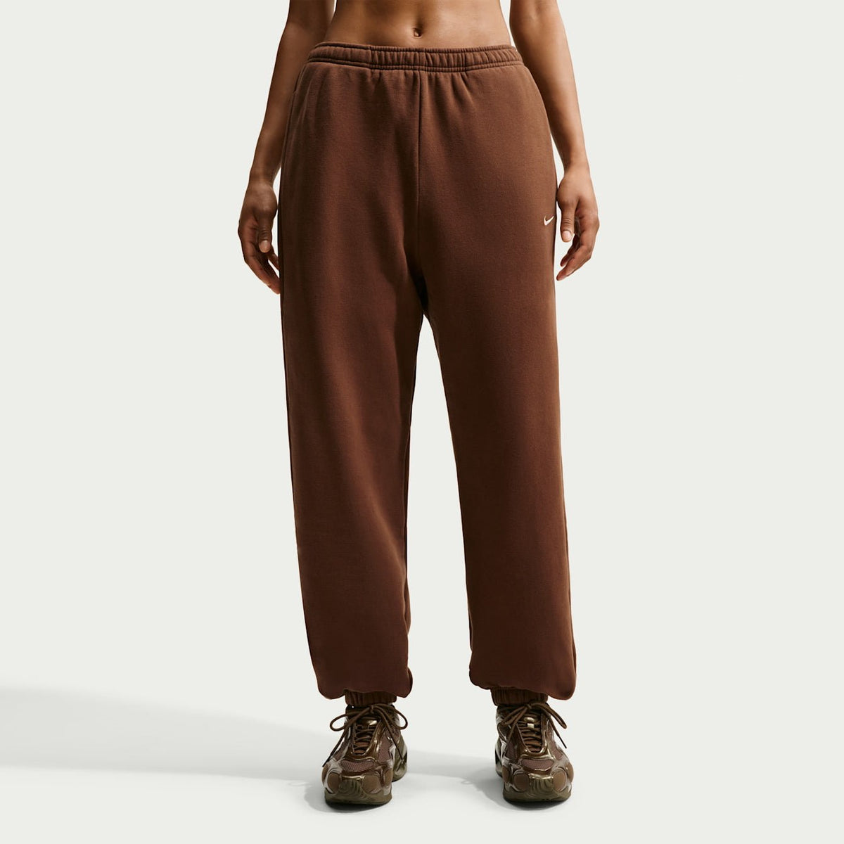 Дамски панталон Nike Studio Fleece Medium Weight High-Rise Oversized Cuffed Trousers - IM8074-259