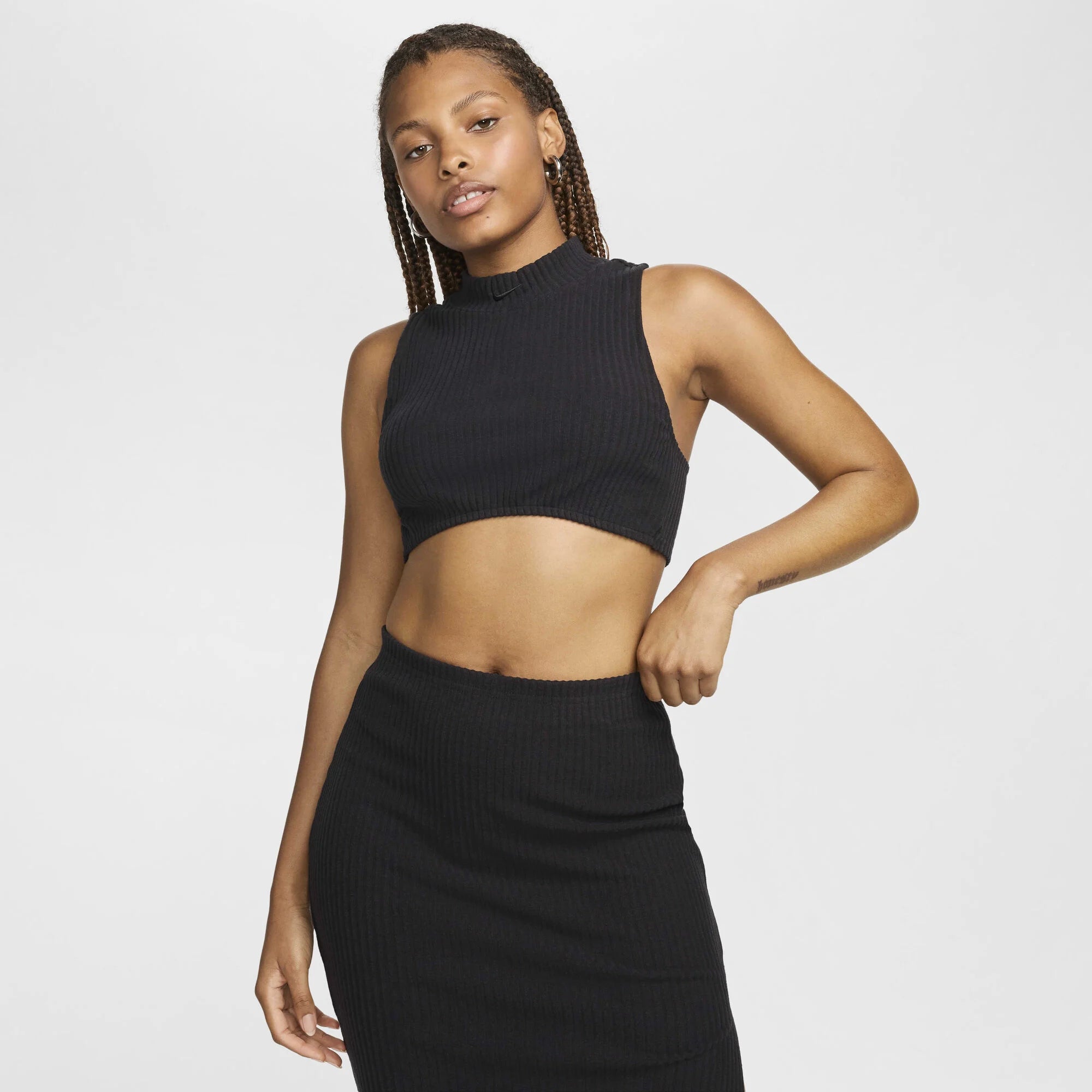 Дамски потник Nike Chill Rib Cropped Tank Top - Airhouse