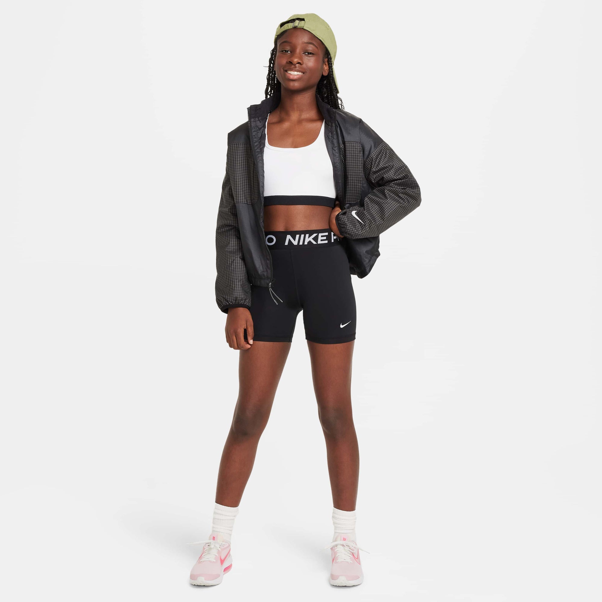 Детски къс клин Nike Pro Girls' Biker Shorts - DA1033-010 модел отпред