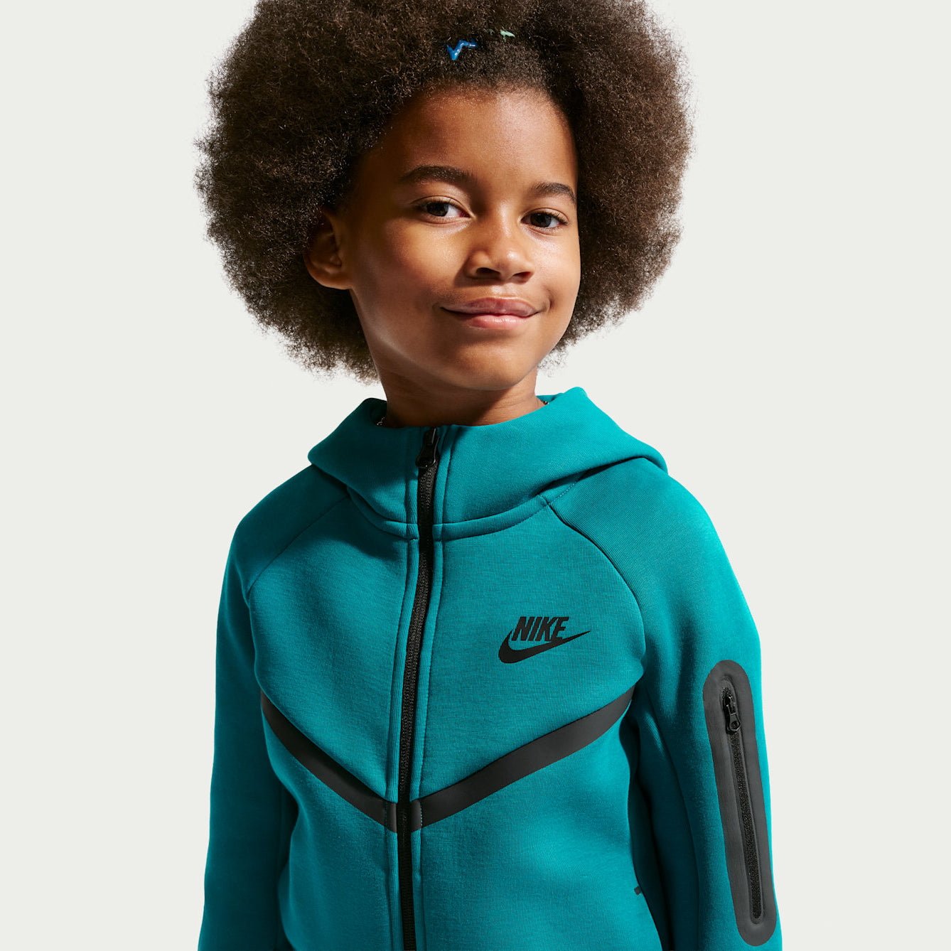 Детско худи Nike Sportswear Tech Fleece Full-Zip Hoodie - HV5867-372 отпред