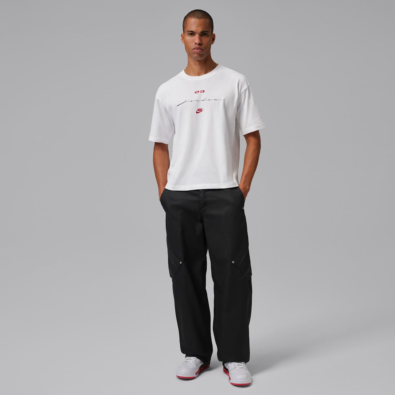 Мъжка тениска Jordan Flight Script T-Shirt IF3014-100 модел отпред