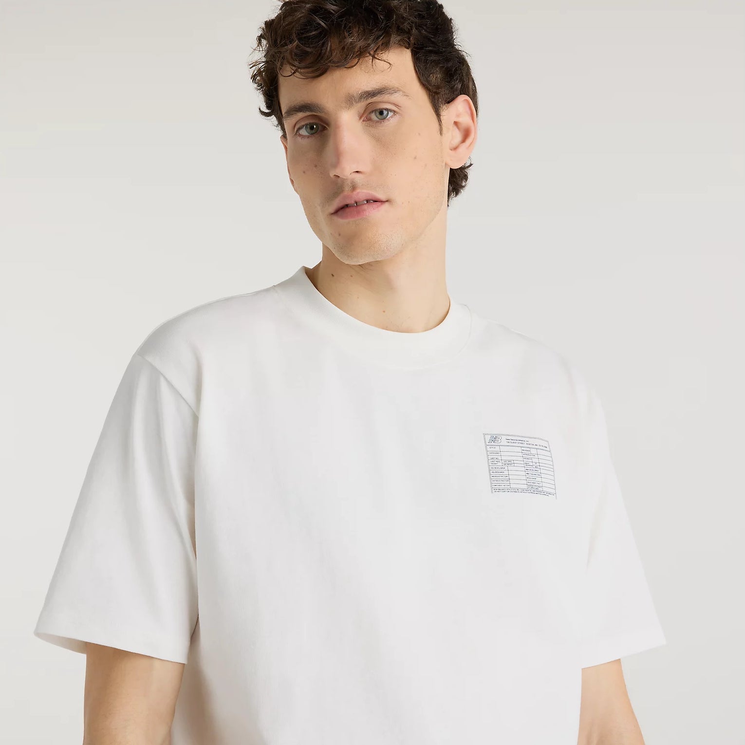 Мъжка тениска New Balance Archive Blueprint T-Shirt - MT62V4IQSST детайл отпред