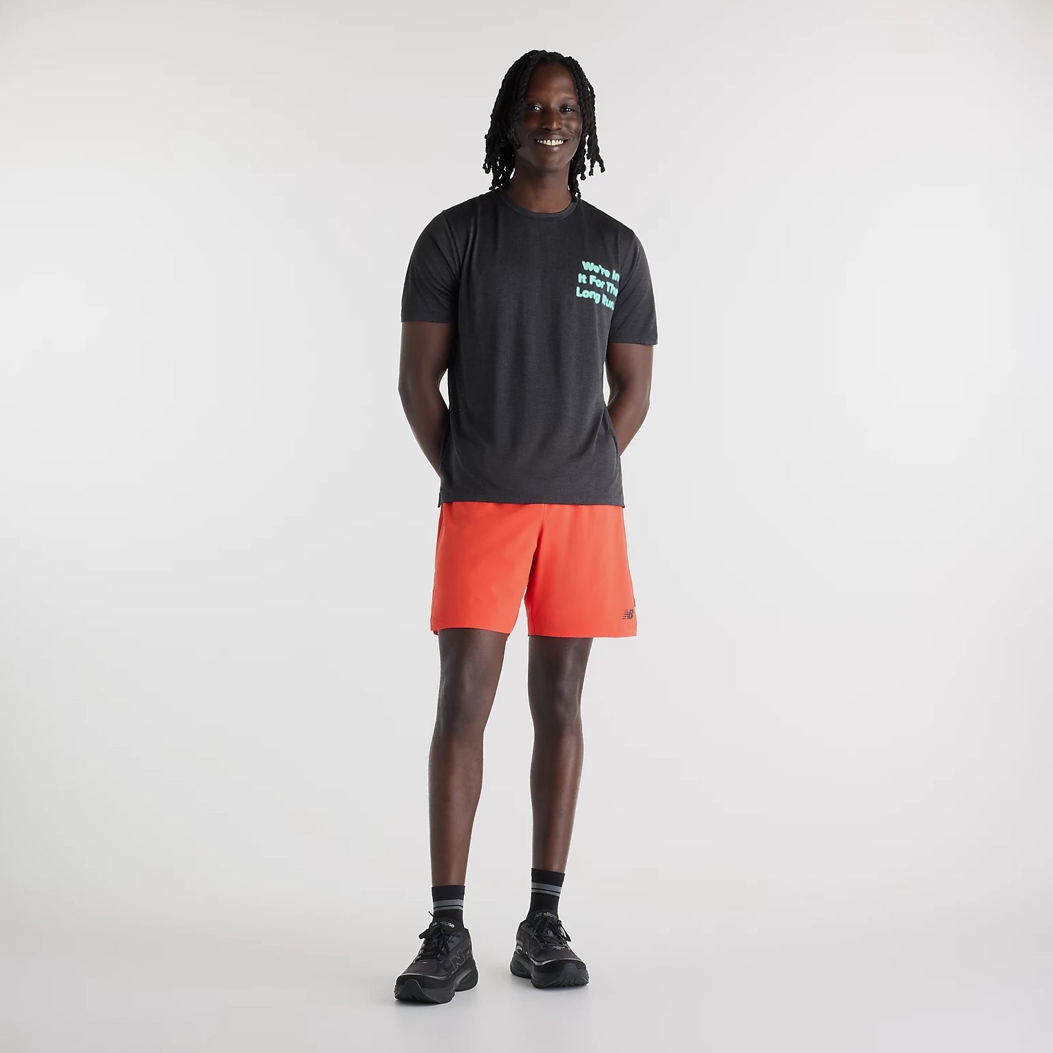 Мъжка тениска New Balance RC Essential Graphic T-Shirt - MT62Z9ZRBK модел отпред