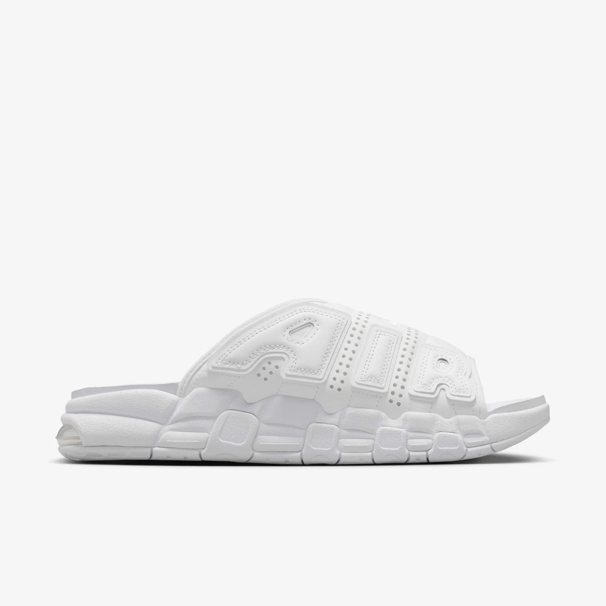 Мъжки чехли Nike Air More Uptempo Slides - FD9883-101 отстрани
