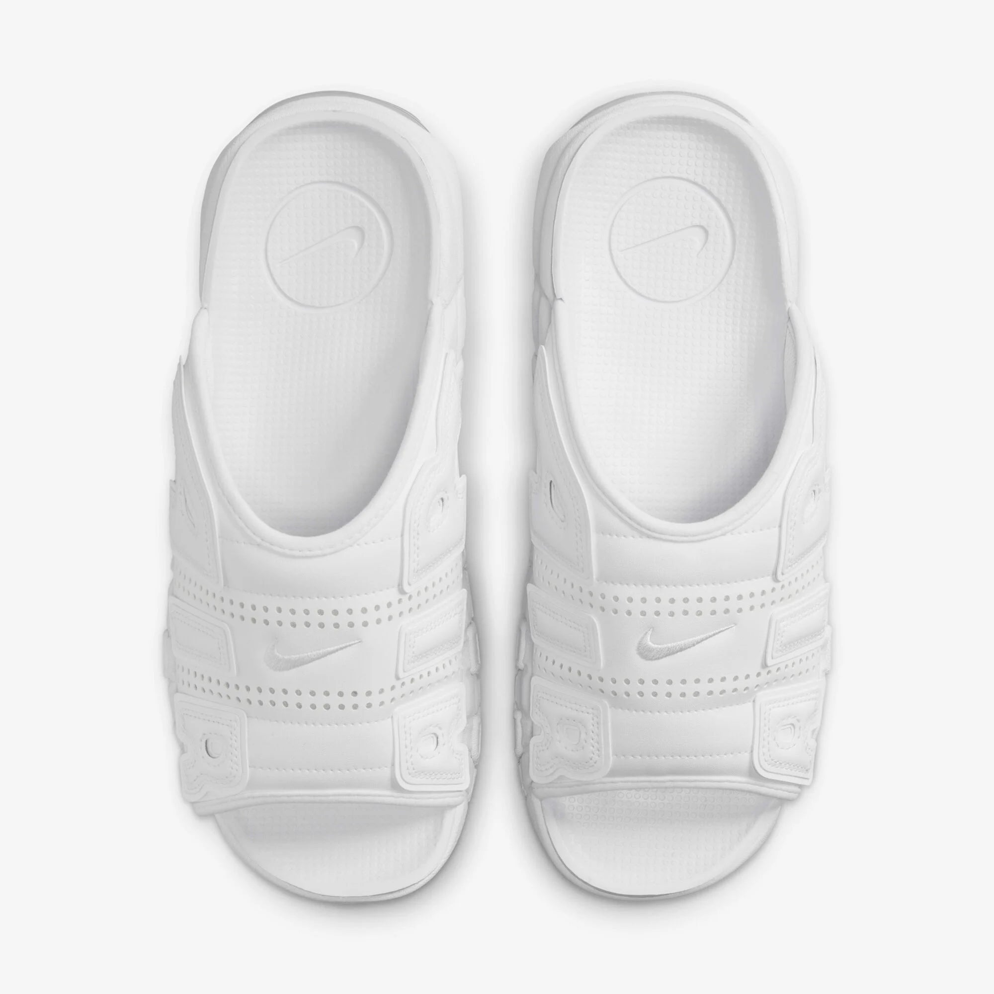 Мъжки чехли Nike Air More Uptempo Slides - FD9883-101 отгоре