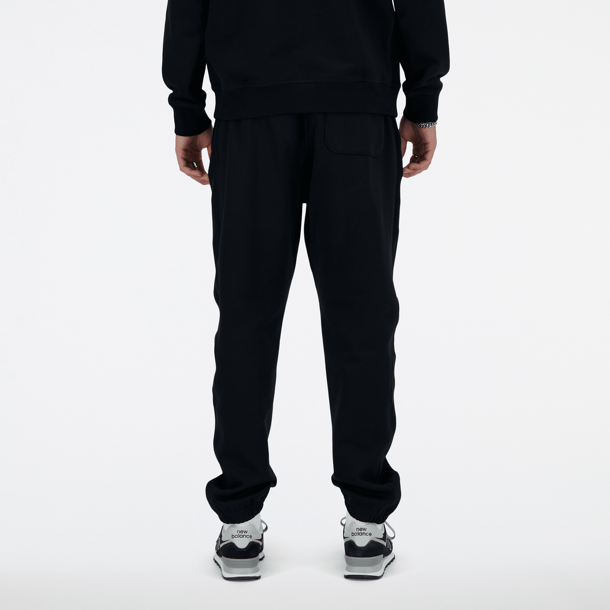 Мъжки джогър New Balance Athletics French Terry Jogger - MP41508BK отзад