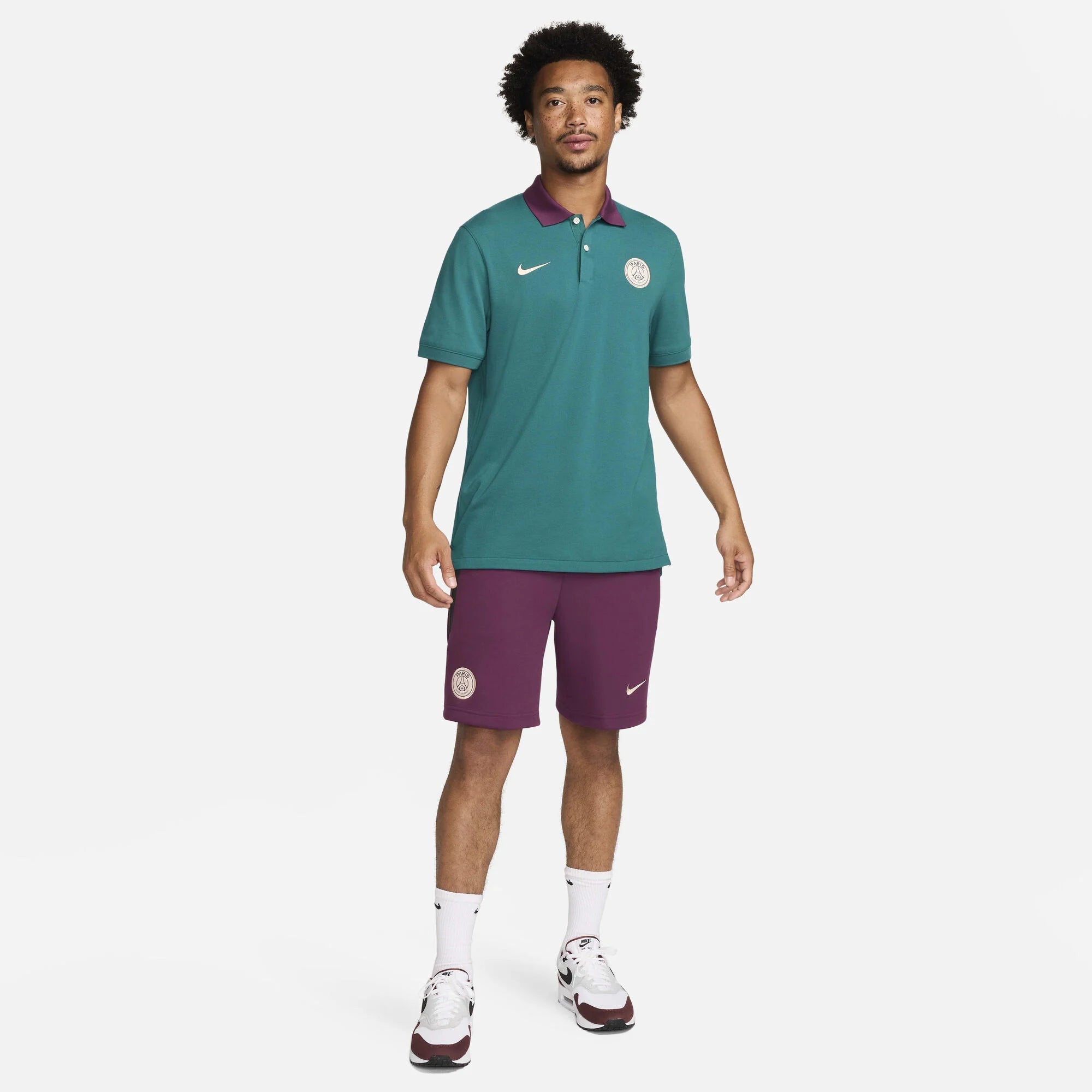 Мъжки къс панталон Nike PSG Tech Fleece Shorts - FN8481-610 модел отпред