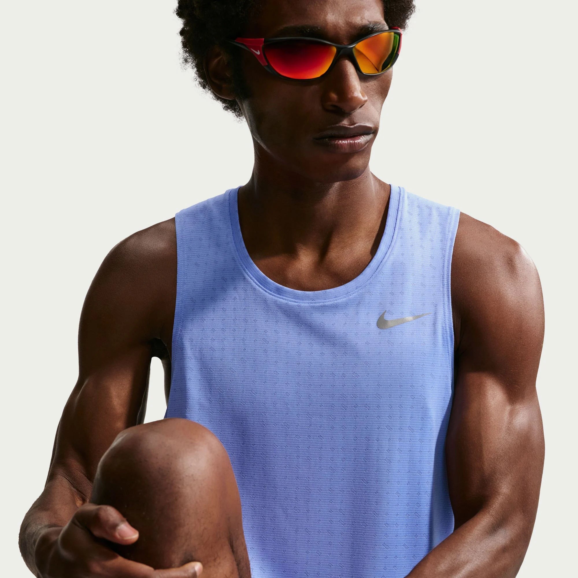 Мъжки потник Nike Miler Breathe Dri-FIT Running Tank Top - HJ4183-494 отпред