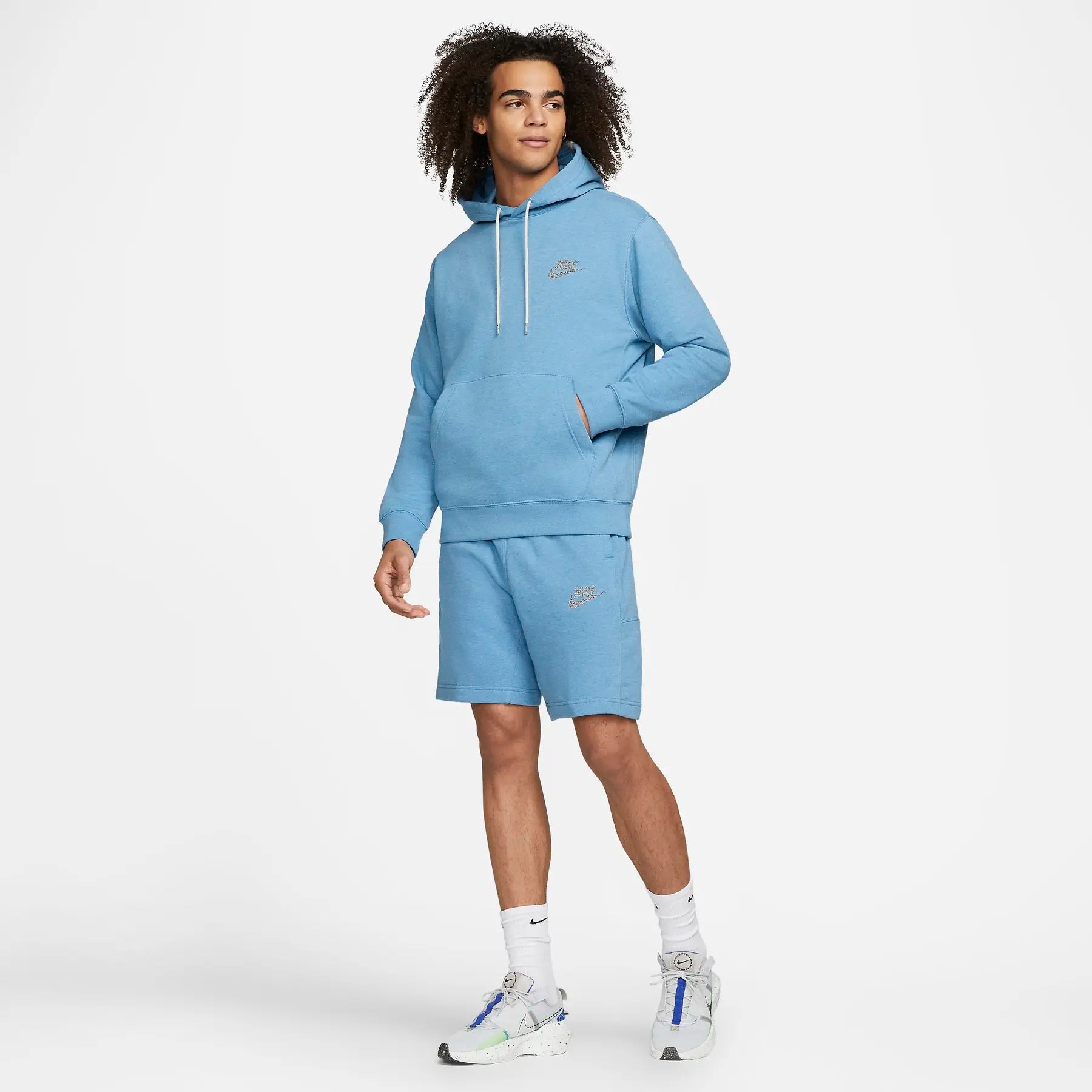 Мъжко худи Nike Sportswear Revival Fleece Hoodie - DM5624-469 модел отпред
